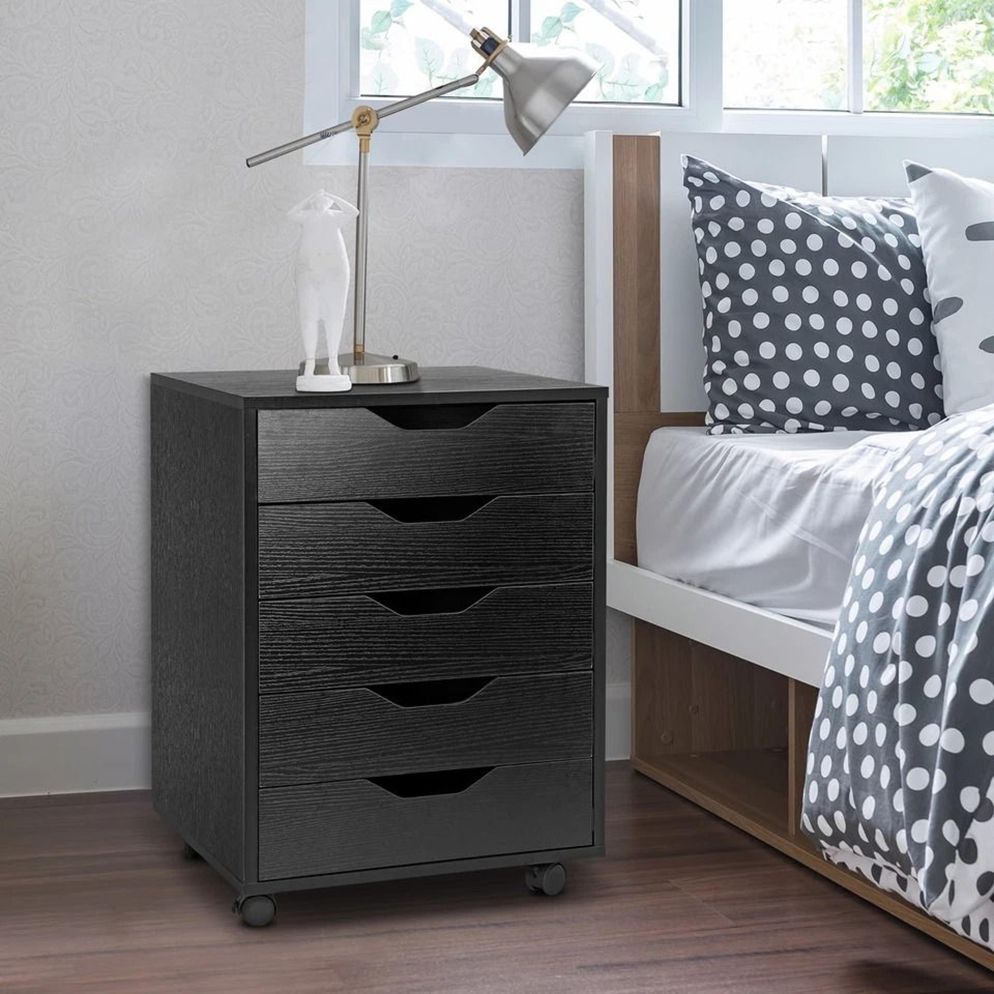 mobile wooden filing cabinet dresser with wheels storage cabinet for bedroom office