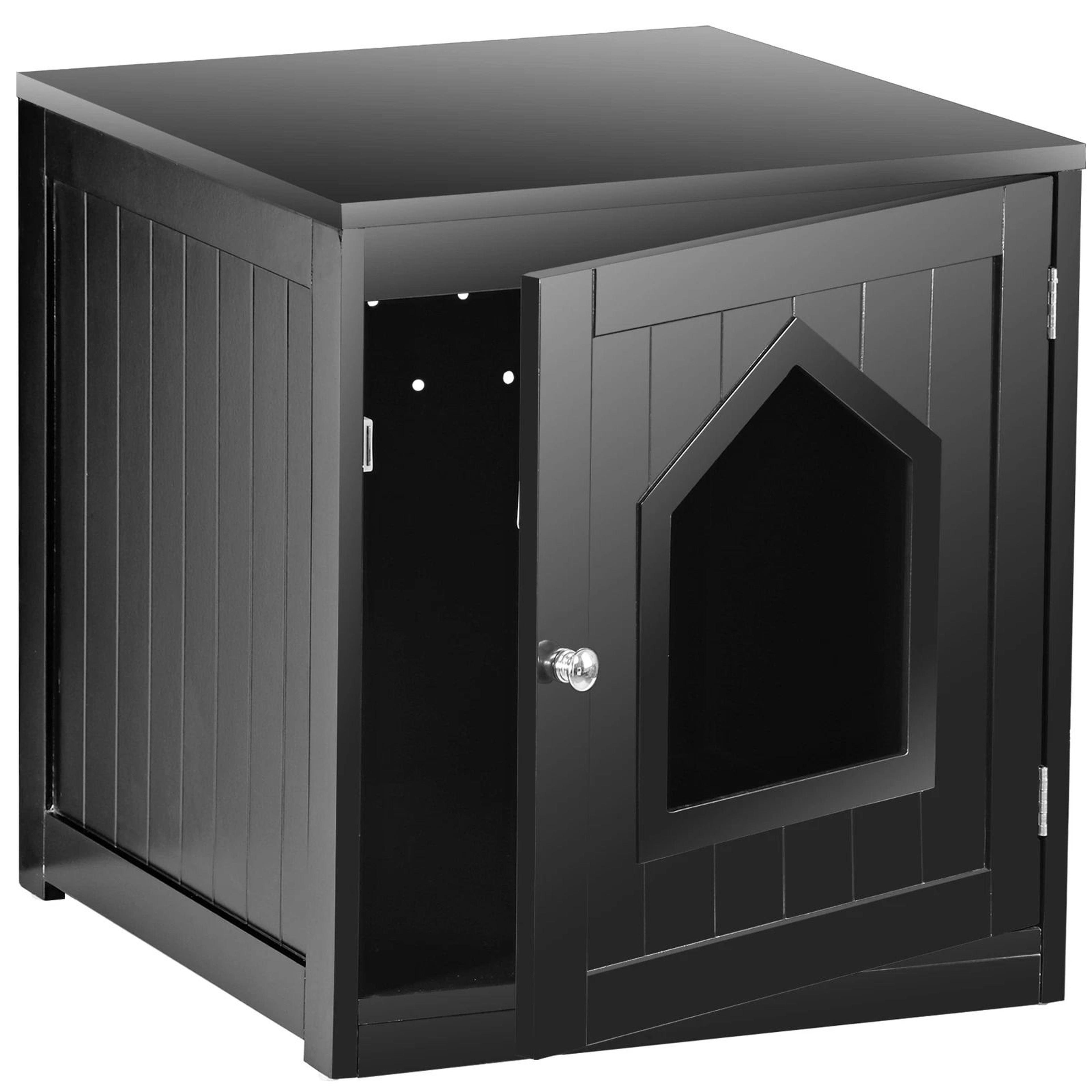 hidden cat litter box enclosure furniture wooden cat house side table with ventilation