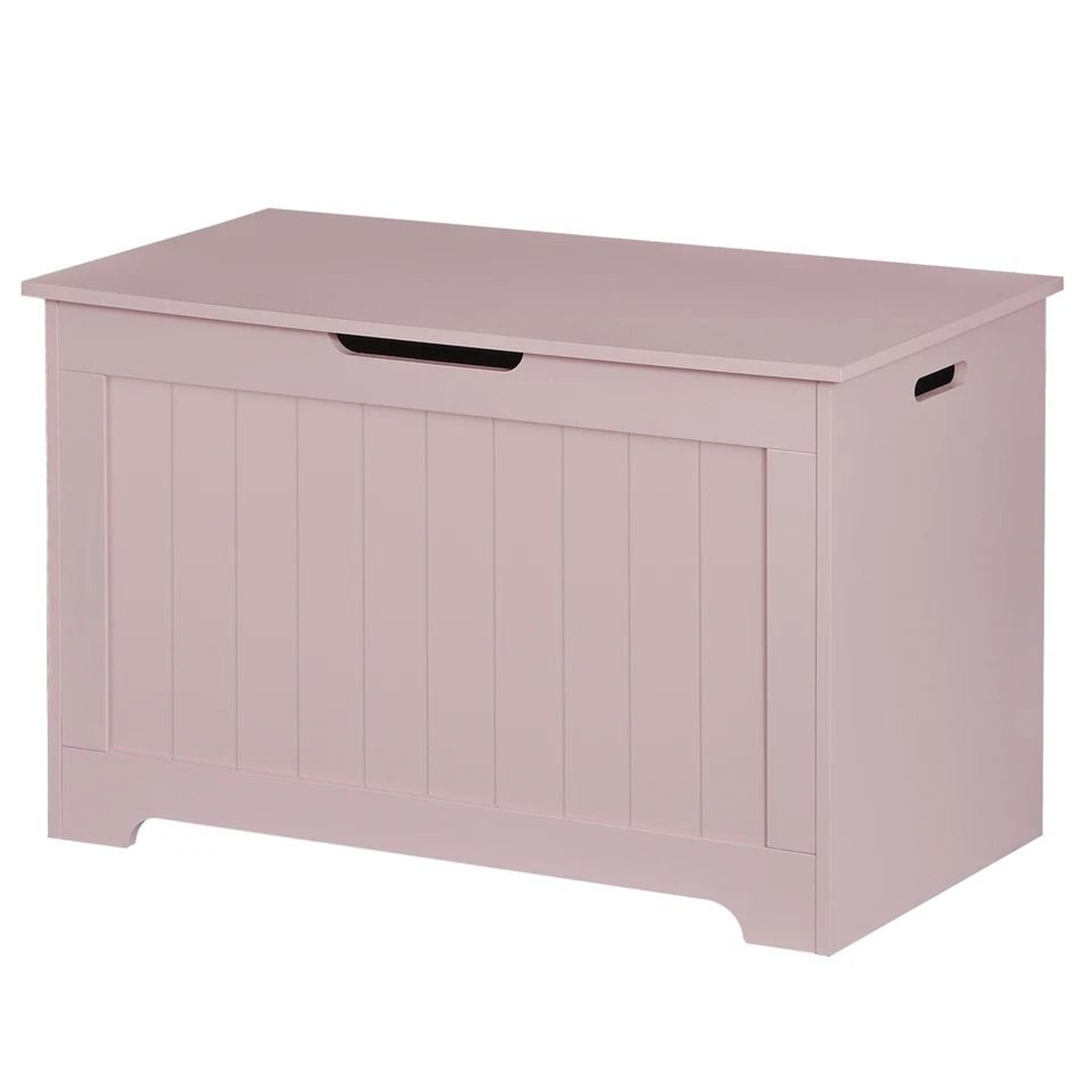 Wooden Toy Storage Chest Bench With Safety Hinge Kids Organizer Box For Bedroom Playroom 1