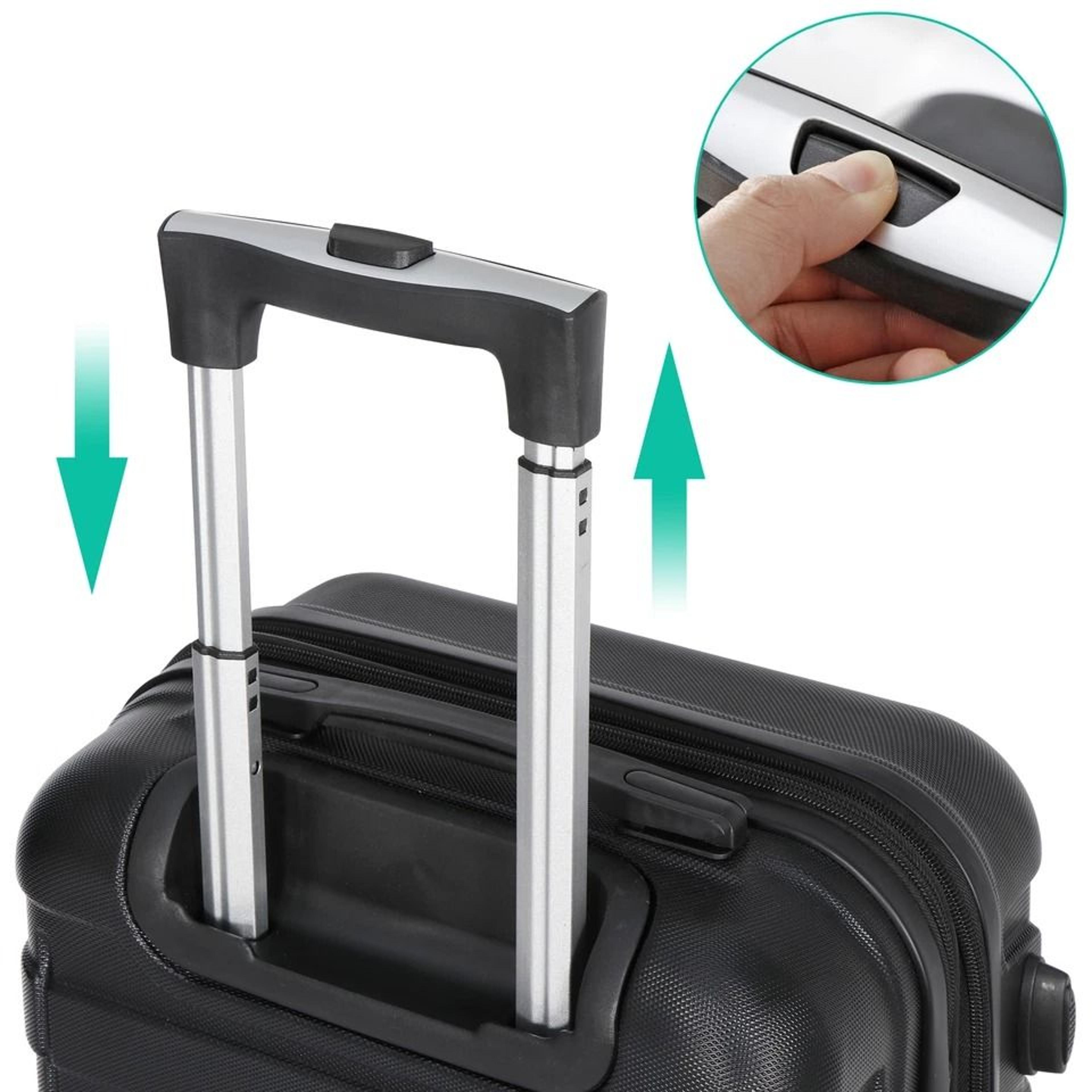 Expandable Carry On Luggage Lightweight Hardside Suitcase With Spinner Wheels Durable Travel Case 8