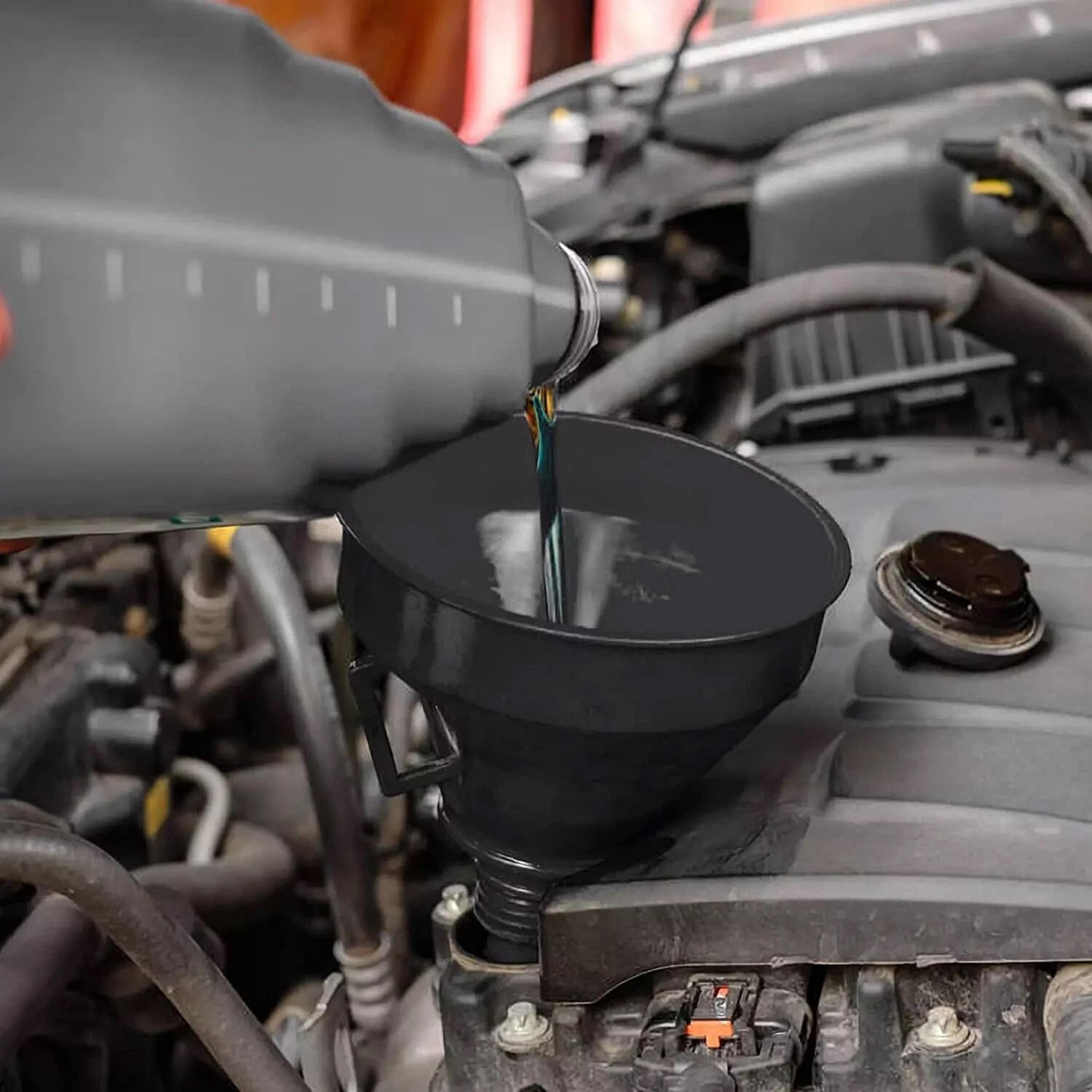 Universal Car Funnel Set With Filter Perfect For Oil Diesel Petrol  Gasoline Refueling 3