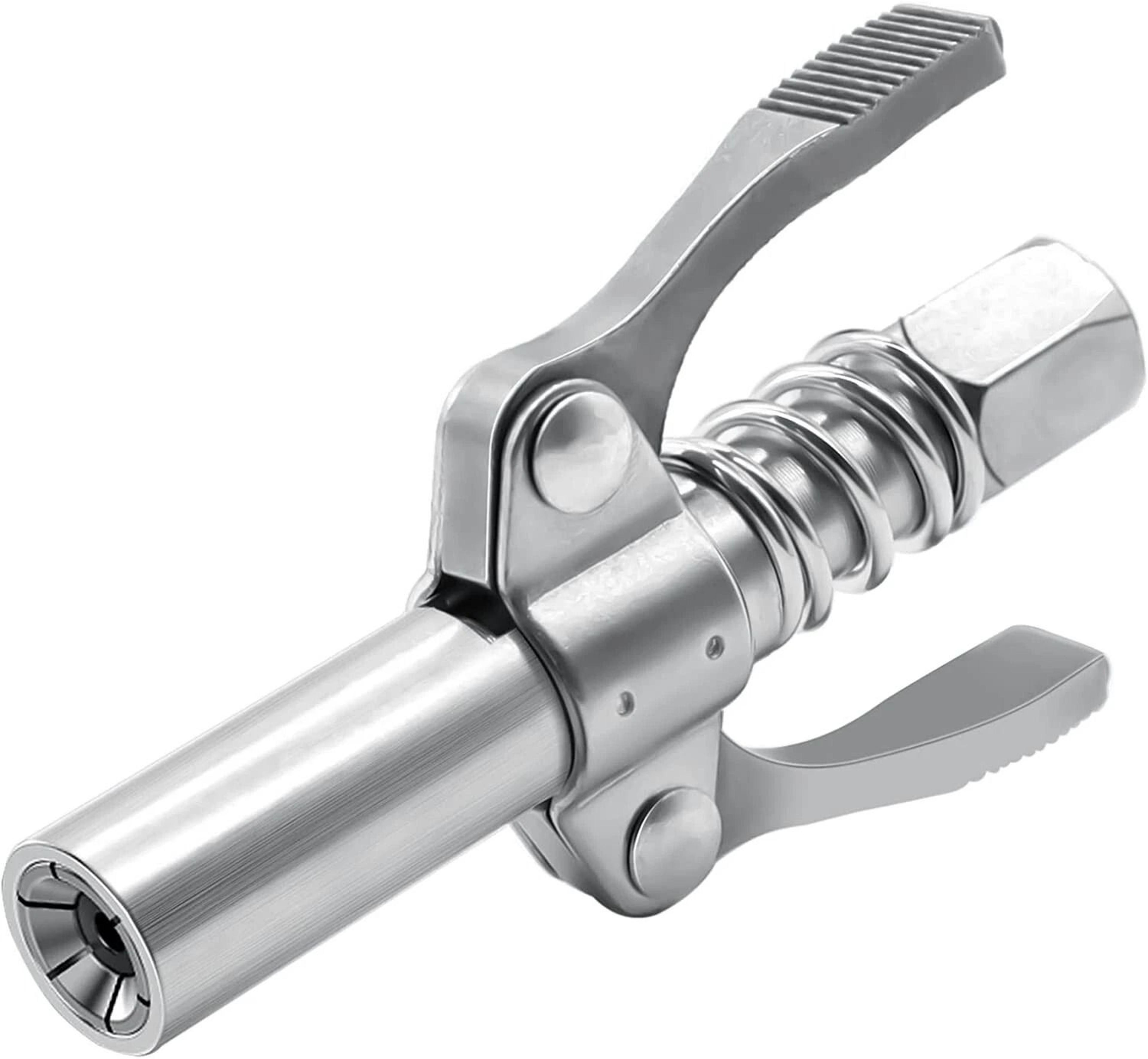 grease gun coupler with double handle & high pressure quick release lock