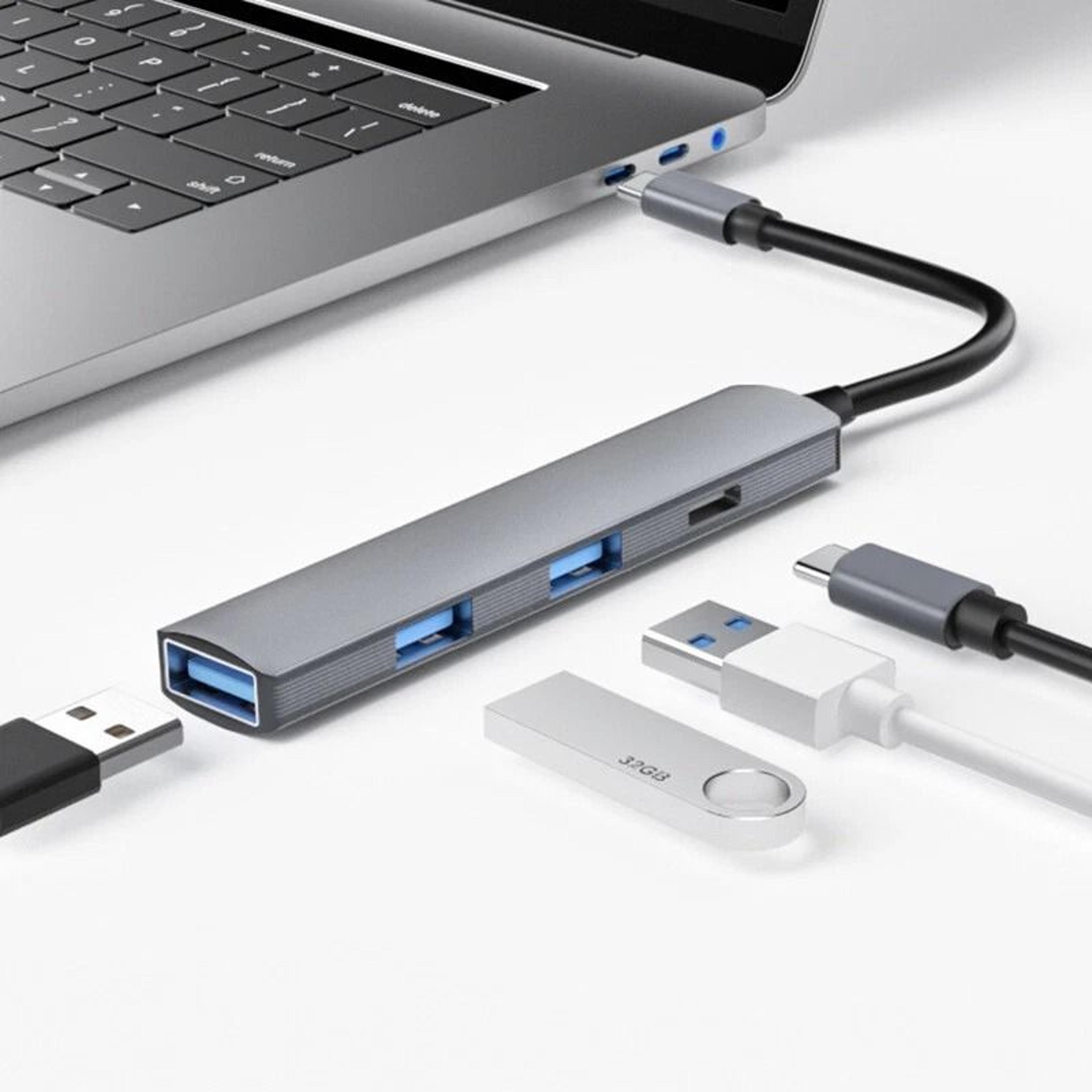 usb c hub ports adapter for macbook pro, samsung & more type c to usb hub