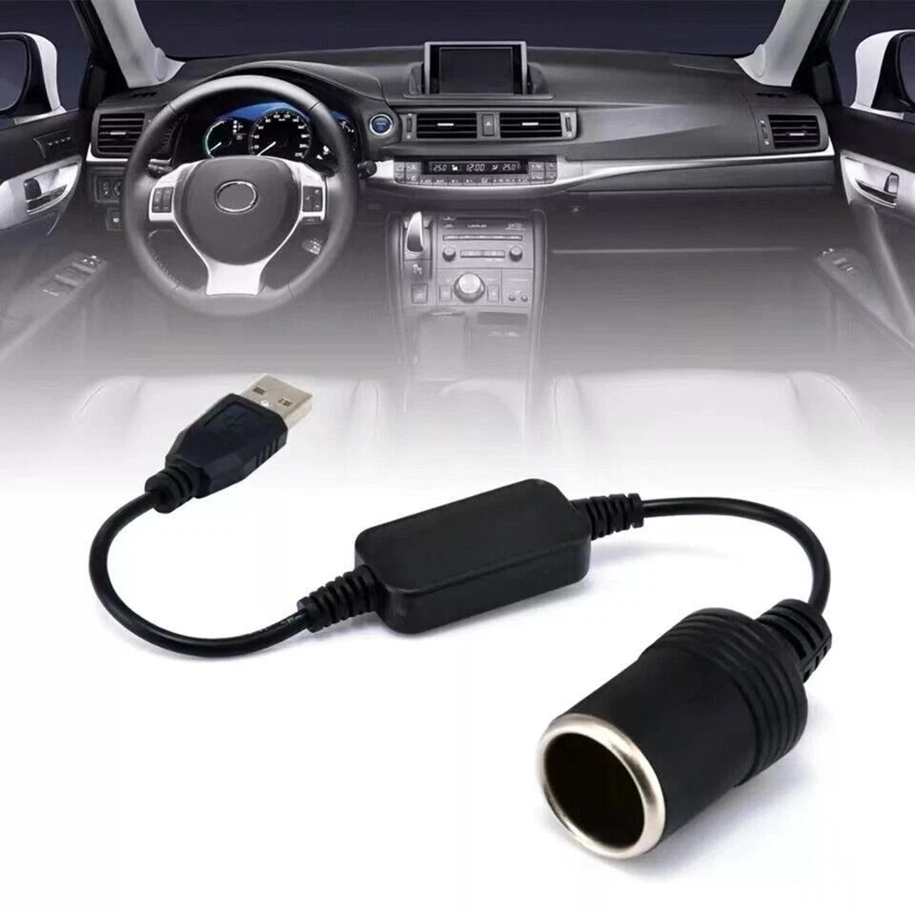 usb to car cigarette lighter female socket adapter universal converter for car charging