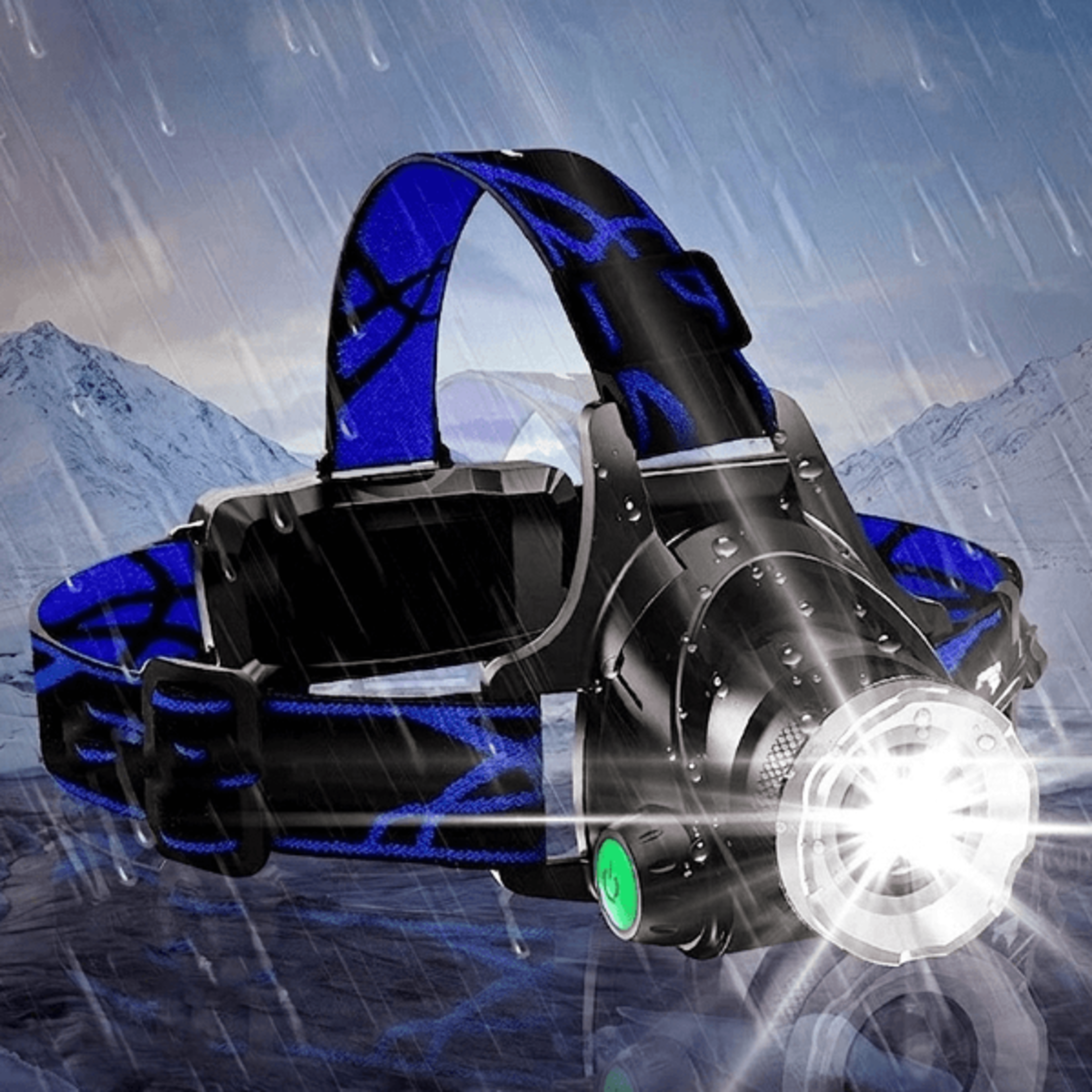 rechargeable led headlamp with zoom focus waterproof head torch