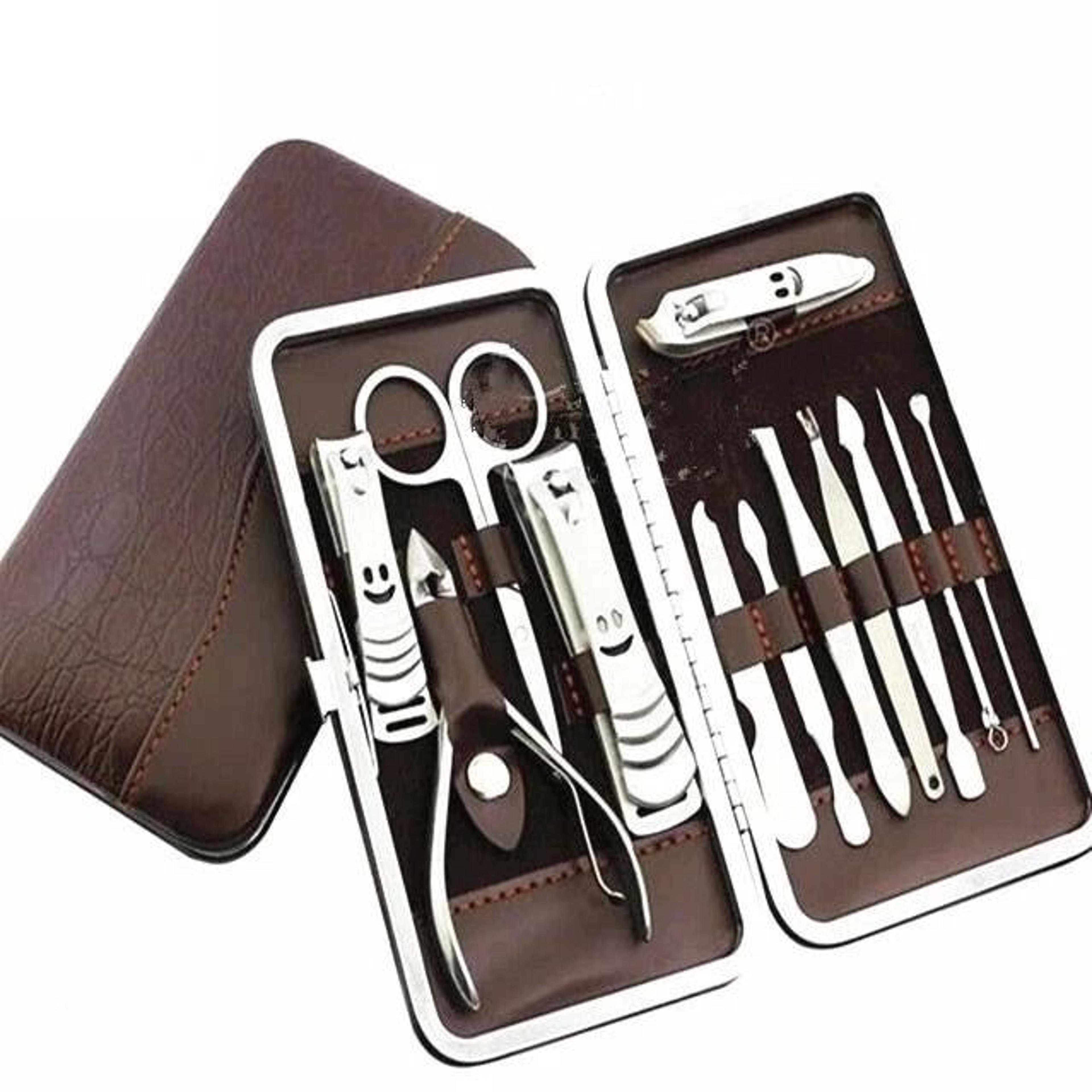 manicure set & pedicure kit with travel case nail clipper grooming tools