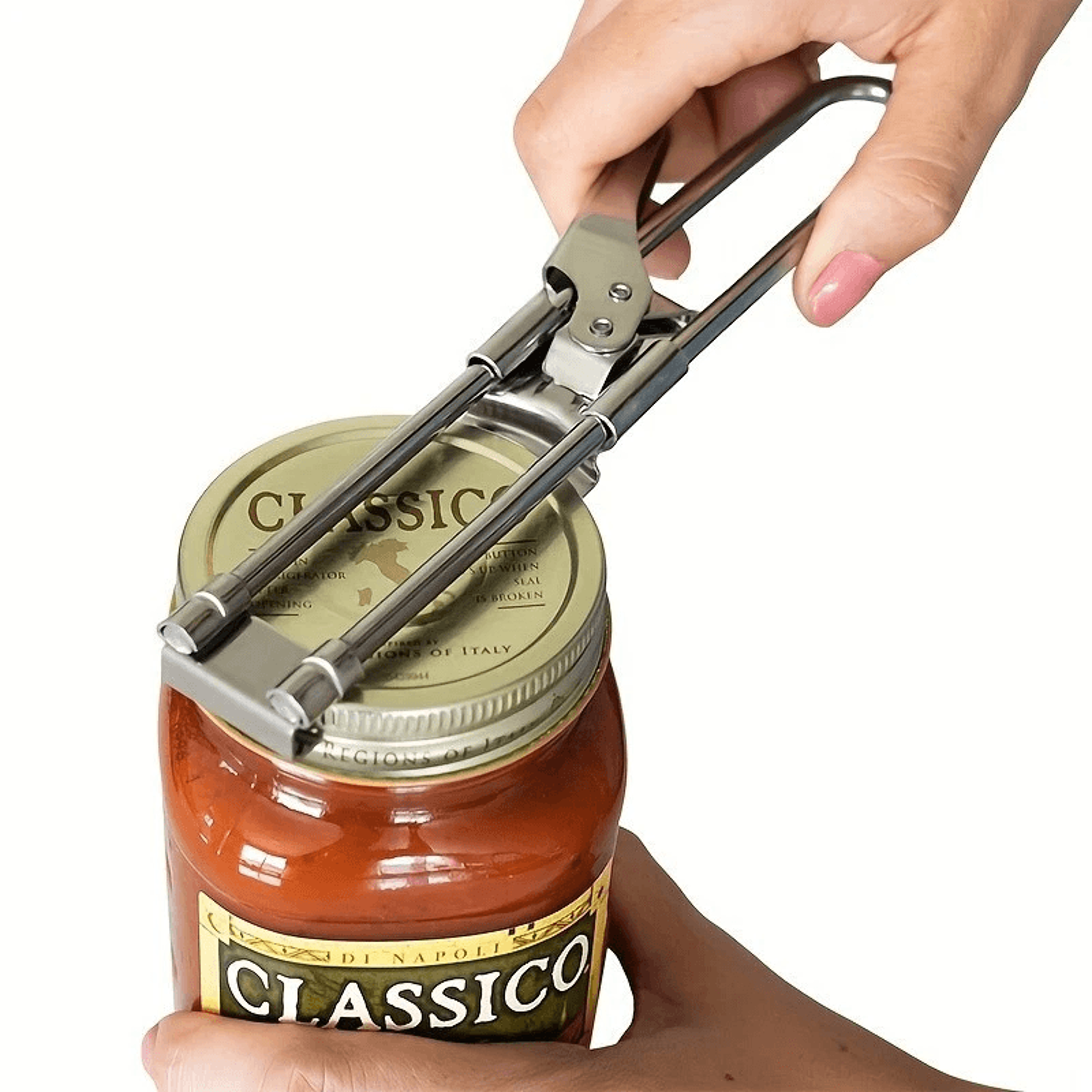 adjustable stainless steel jar opener and lid gripper for weak hands