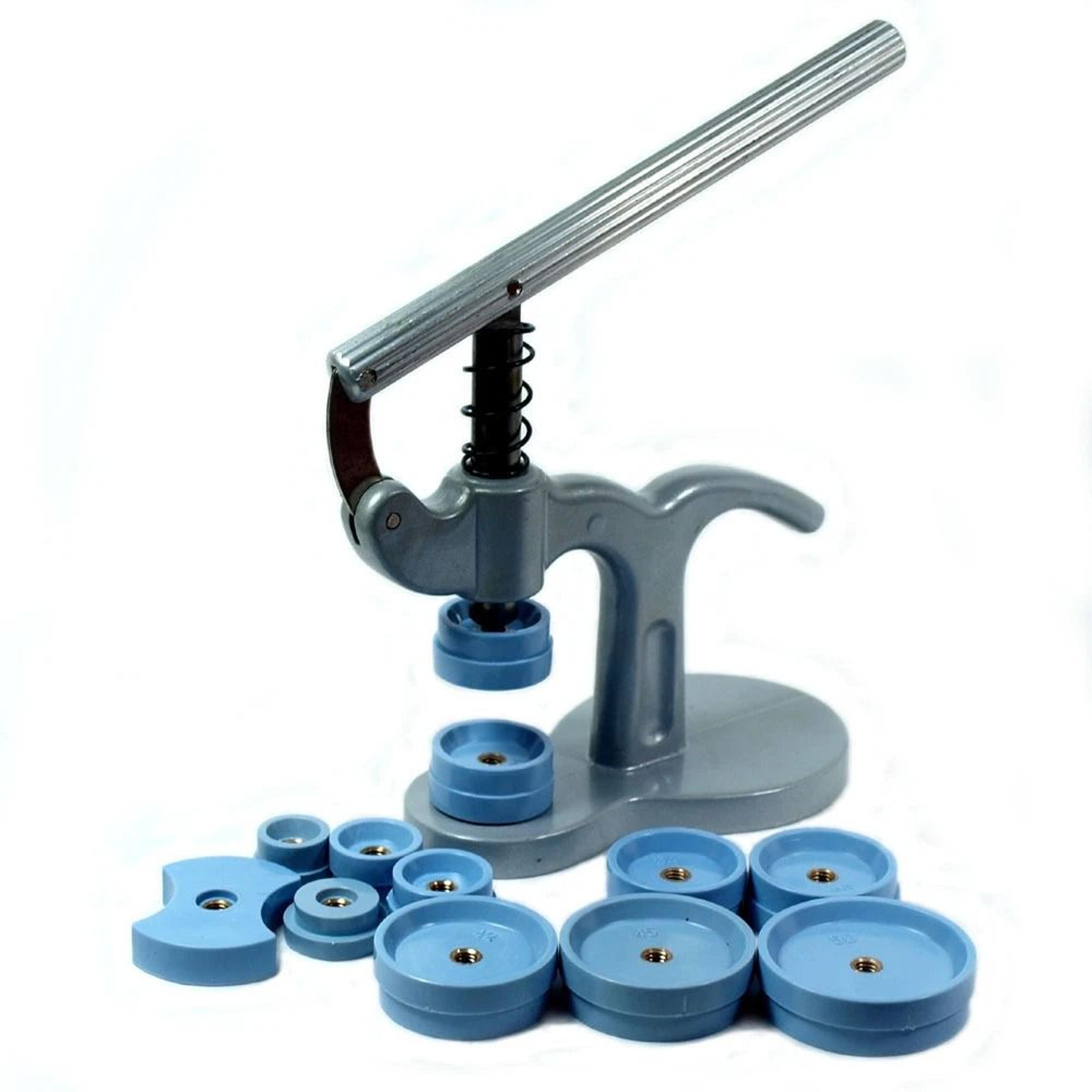 watch case press tool set with dies for crystal and case back closing