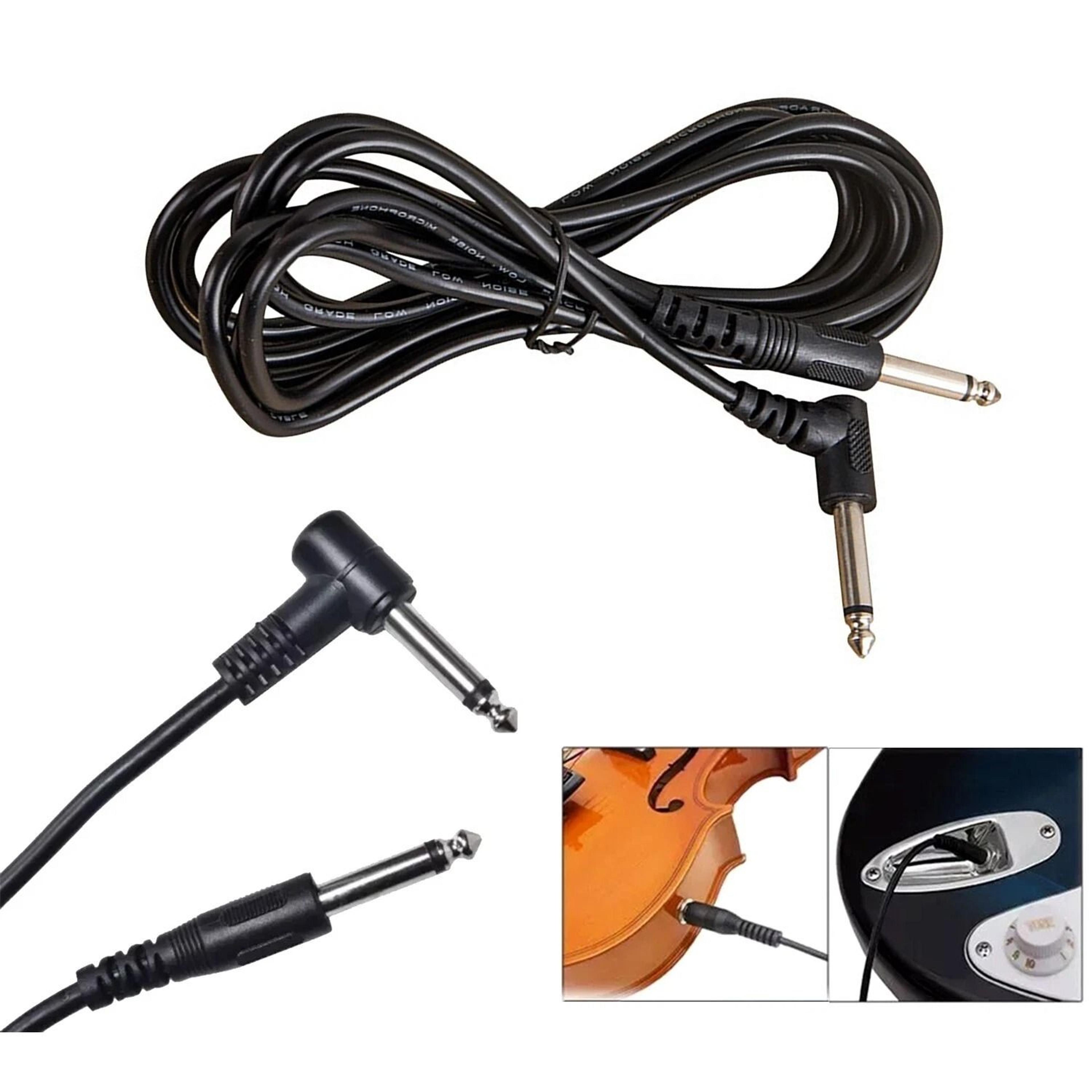 2Pack 10ft Guitar Cable Right Angle Instrument Cable Durable Amp Patch Cord 4