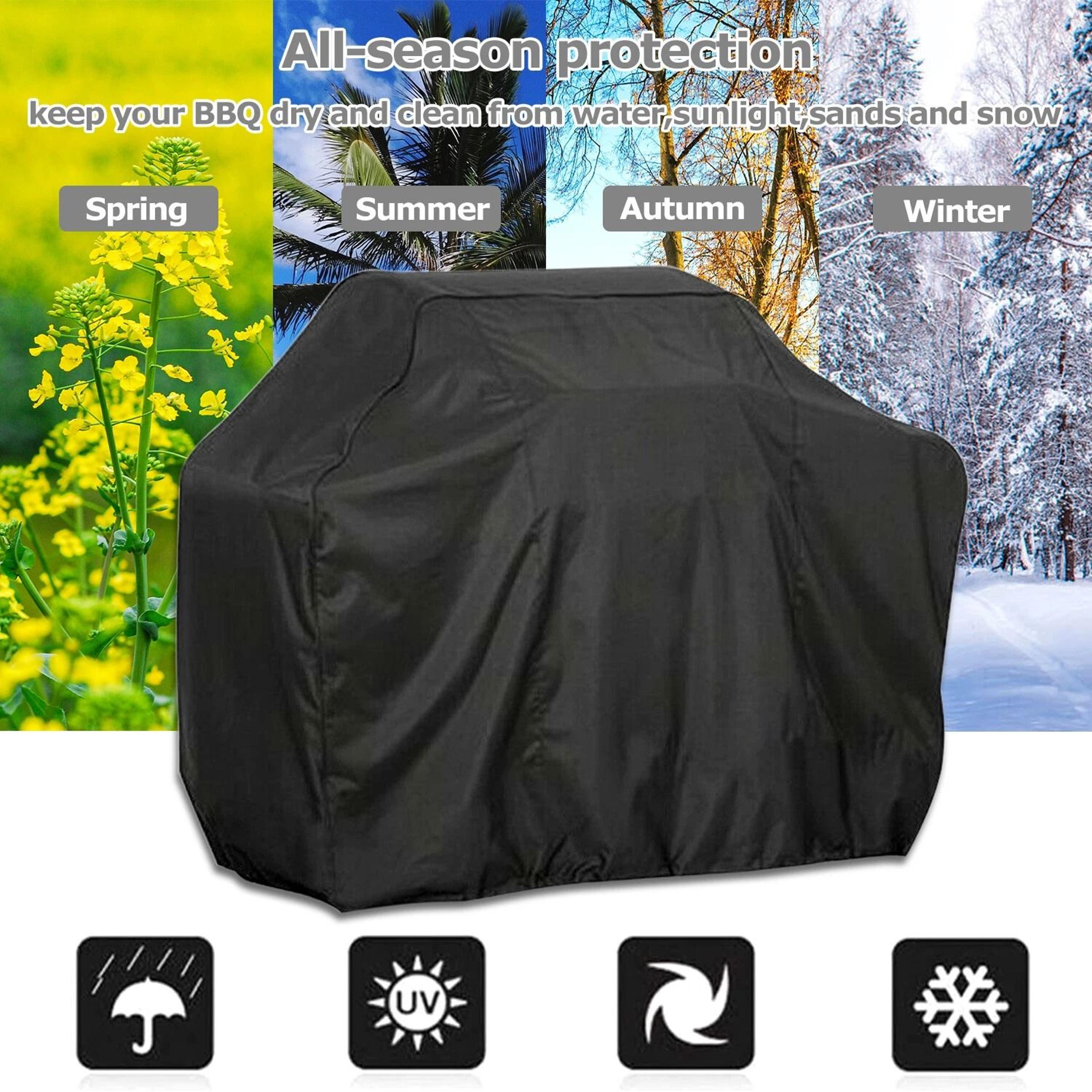 57 Inch Waterproof BBQ Grill Cover Heavy Duty Outdoor Protector 10