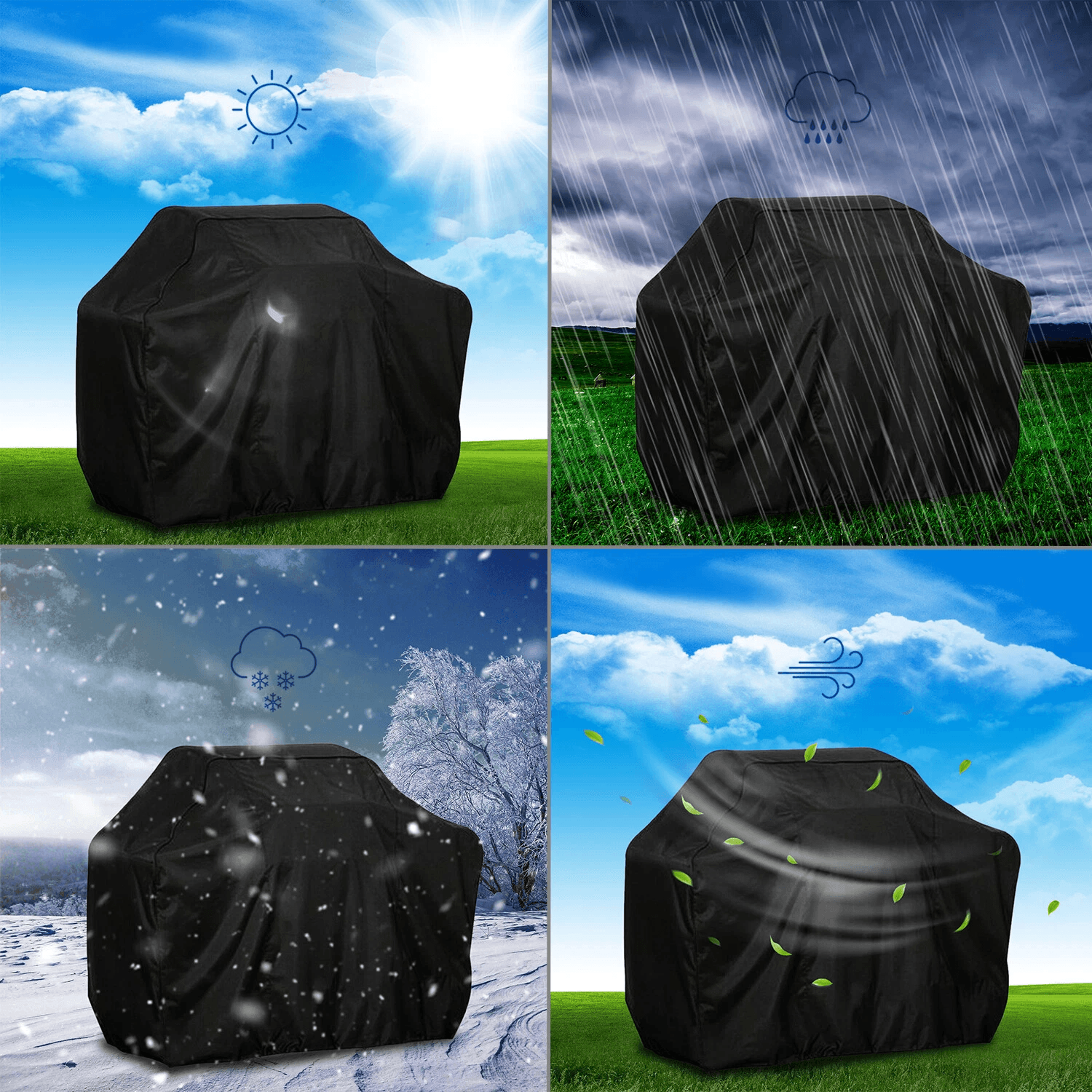 57 Inch Waterproof BBQ Grill Cover Heavy Duty Outdoor Protector 2