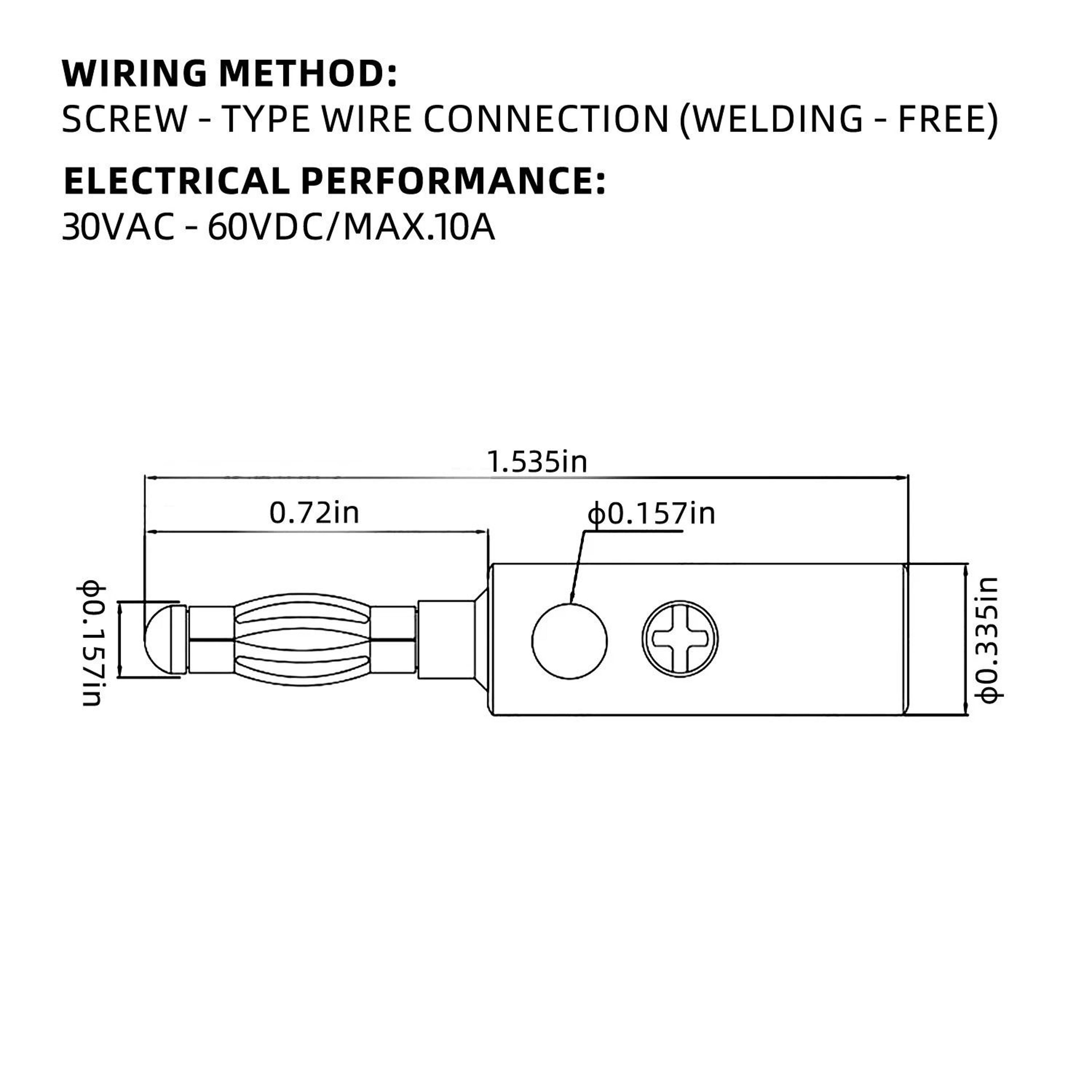 Gold Plated Banana Plugs Screw Type Speaker Wire Connectors 3