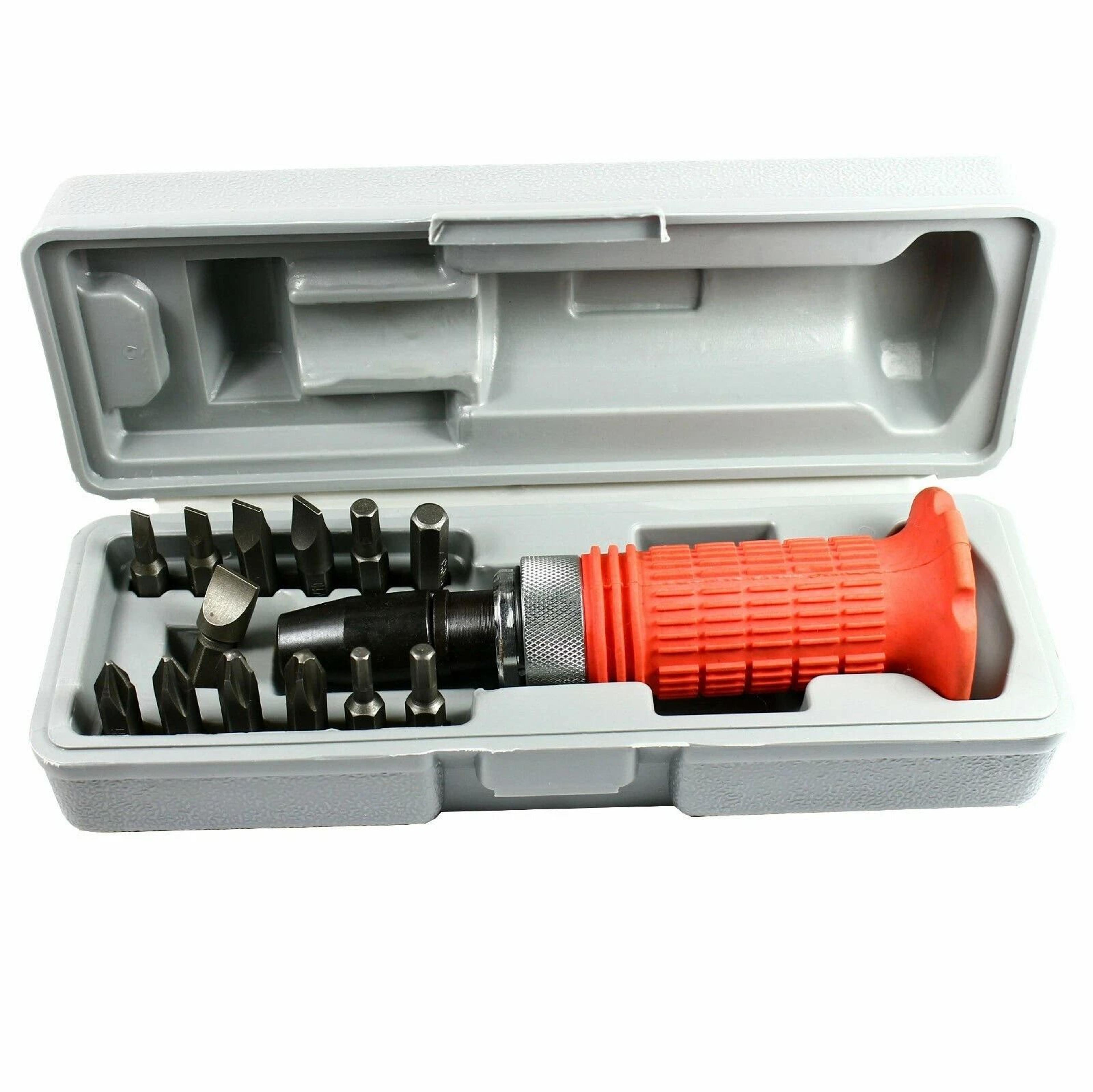 impact screwdriver set with case heavy duty manual driver and socket bits