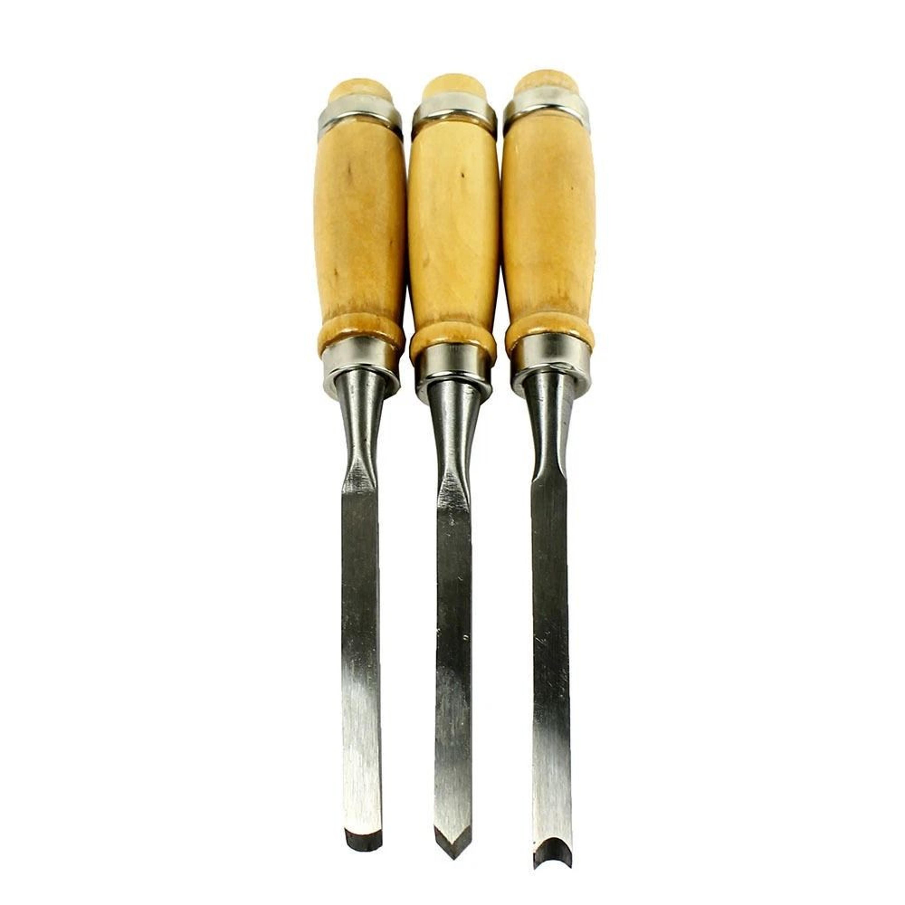 Wood Carving Chisel Set With Hardened Steel Blades And Carry Case 5