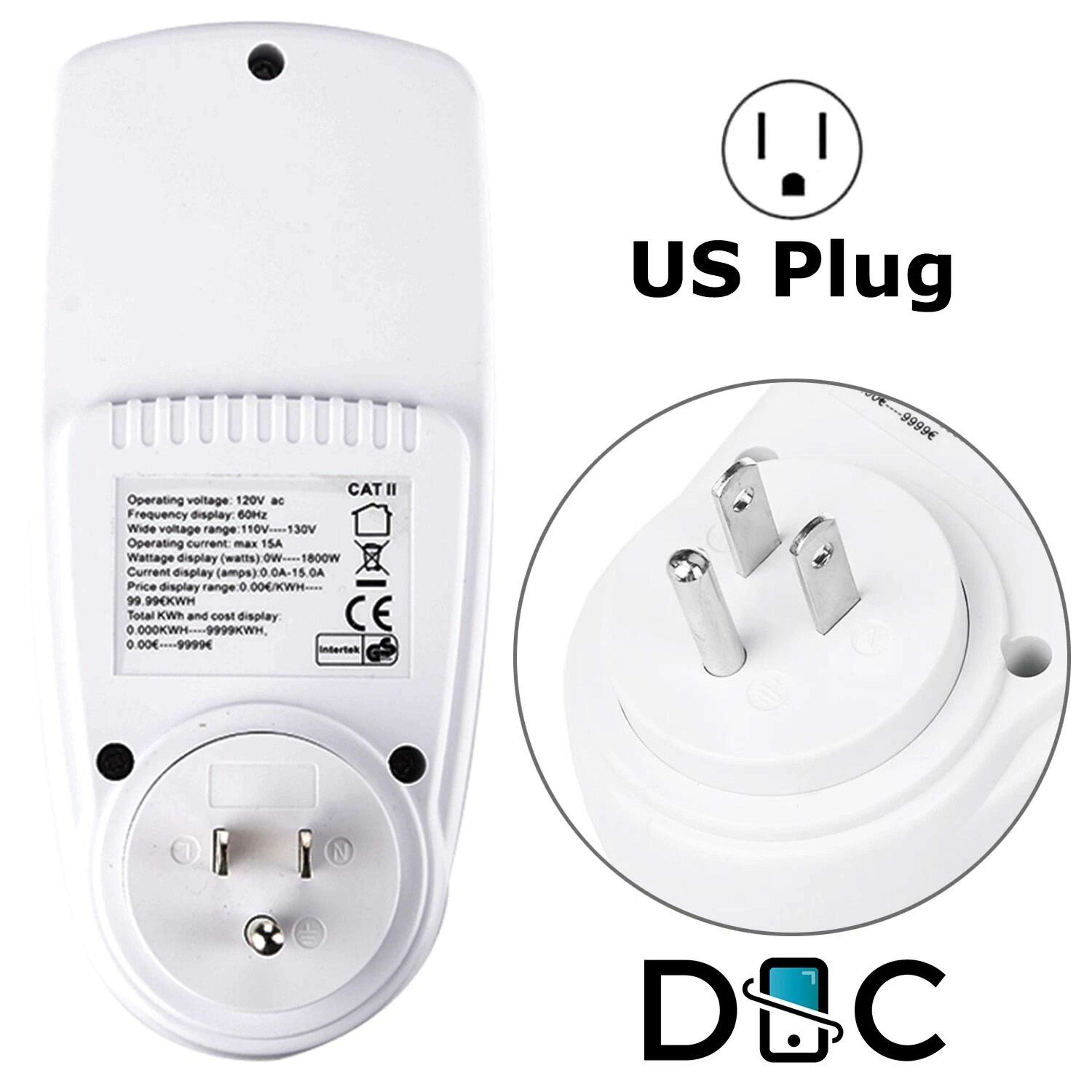 Plug In Watt Meter Plug In Electricity Usage Monitor With Volt Amp KWh Tracking 5