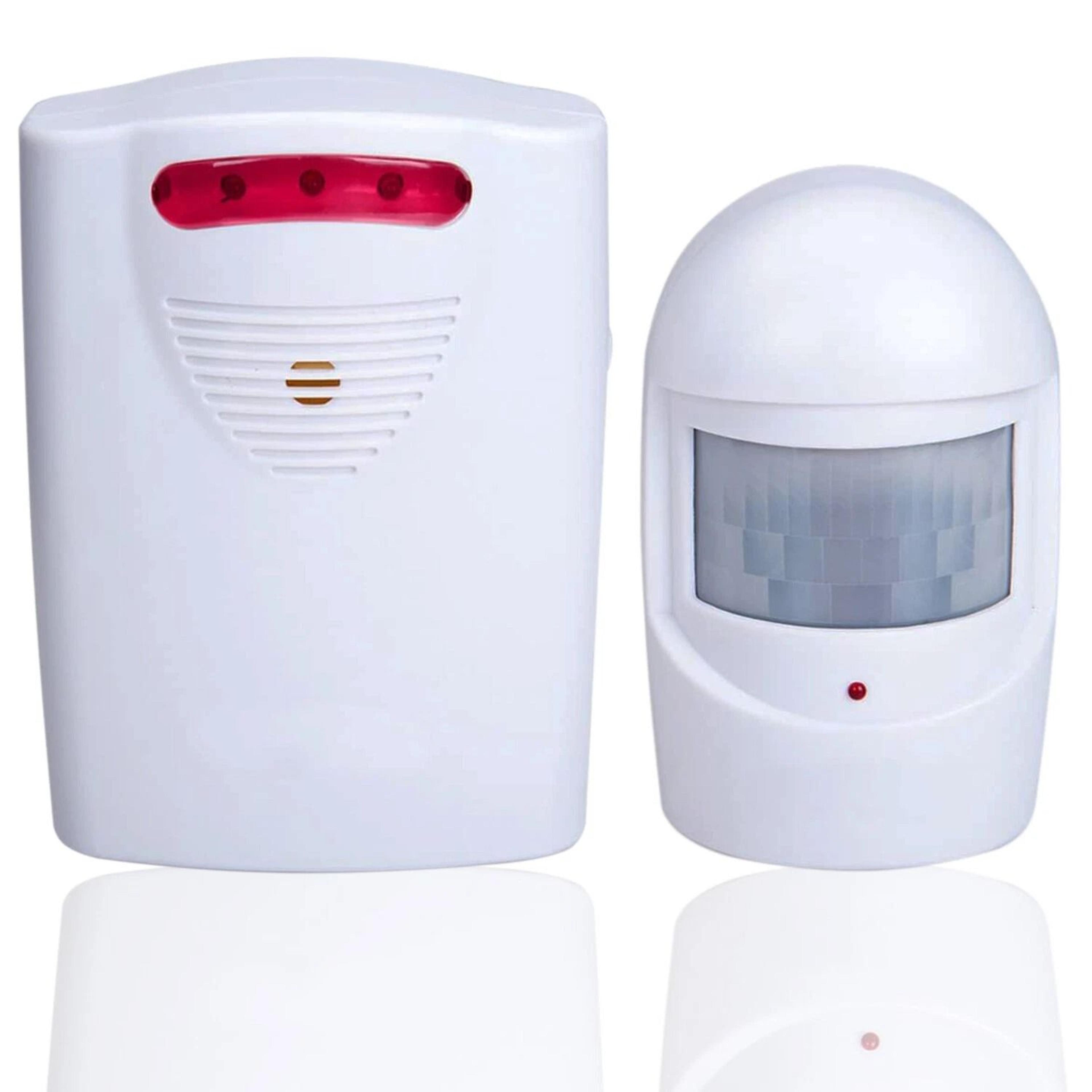 wireless driveway alarm motion sensor alert for garage, yard and home security