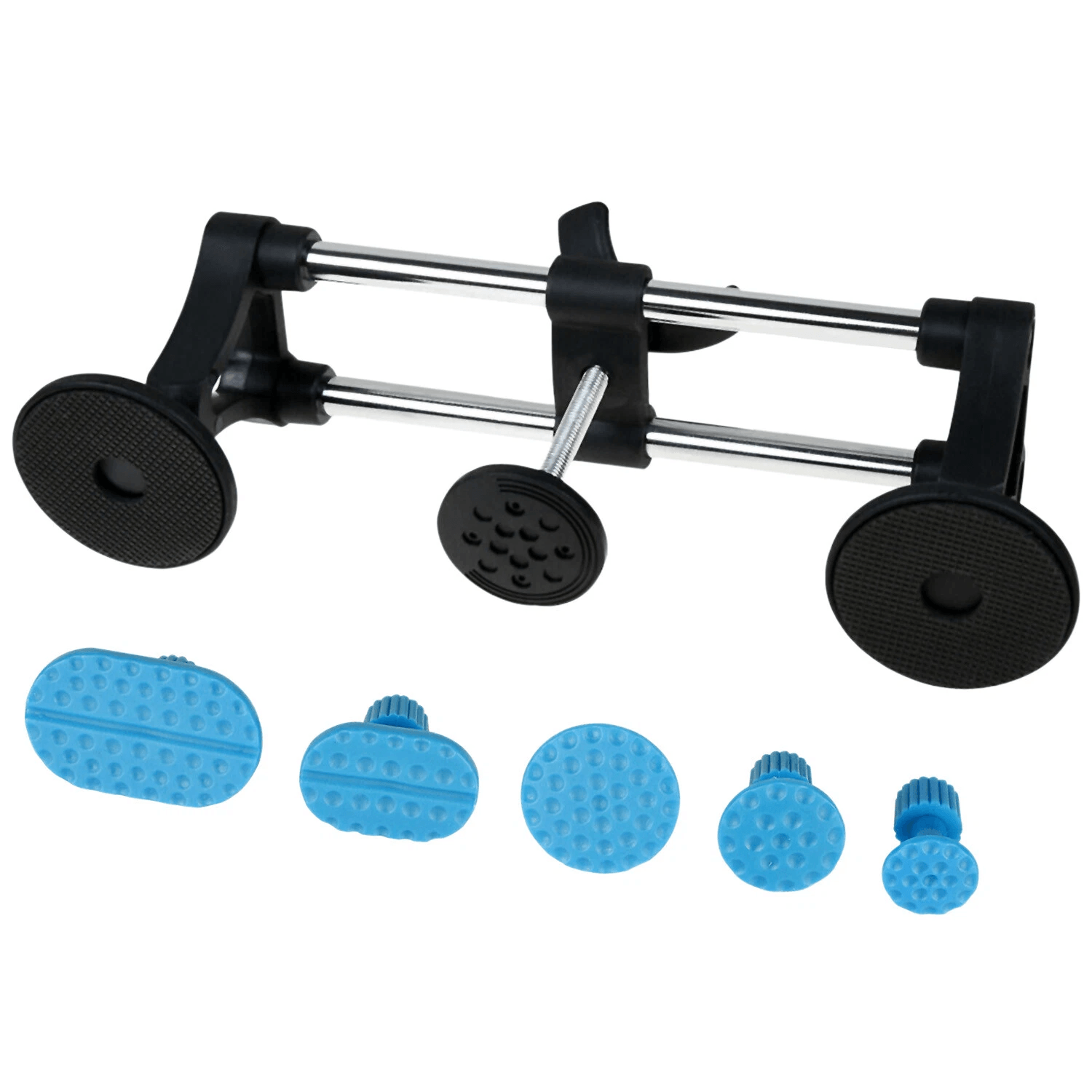 paintless dent repair kit with bridge puller and tabs for car hail and door ding removals