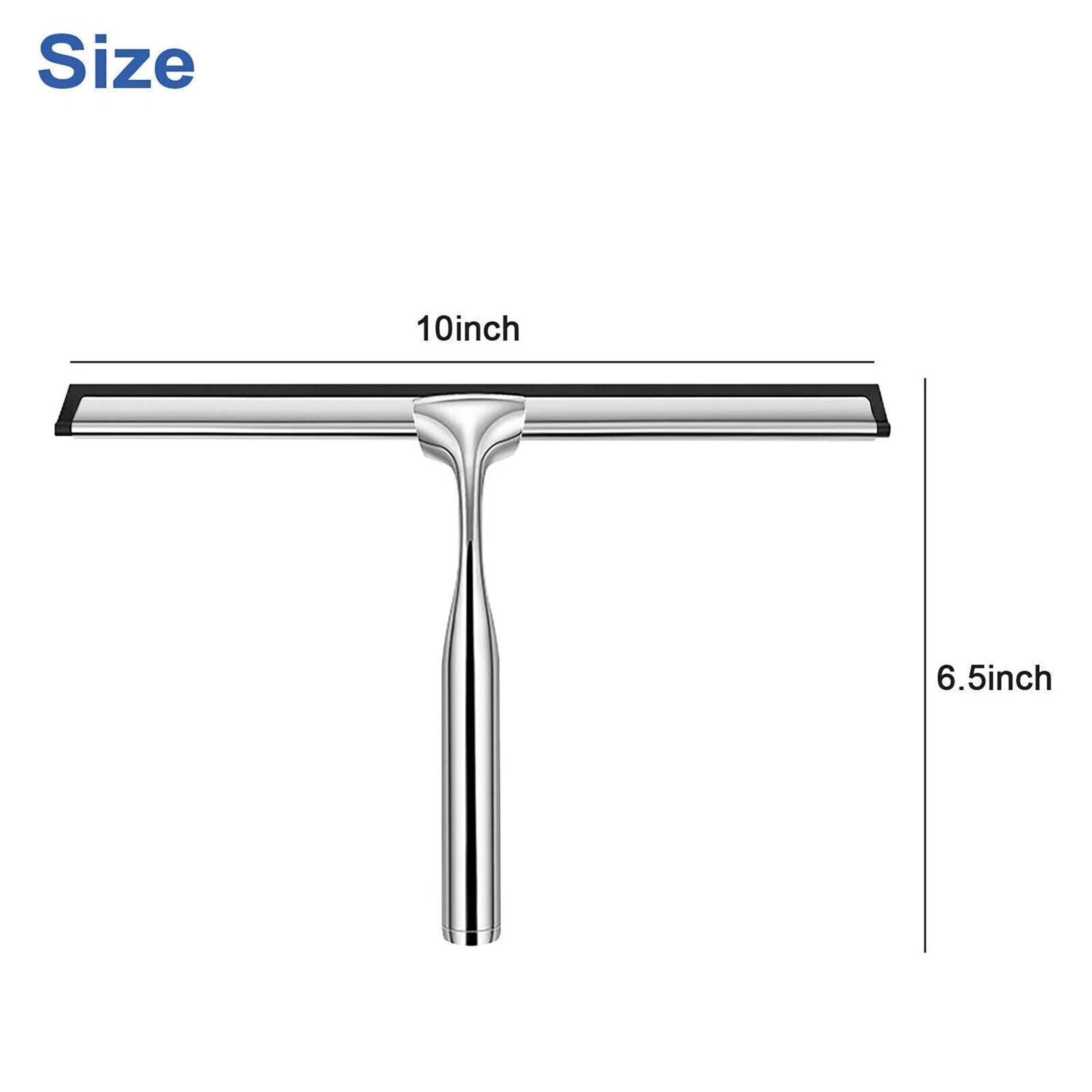 Stainless Steel Shower Squeegee With Hooks For Glass Doors Windows And Bathroom Cleaning 7