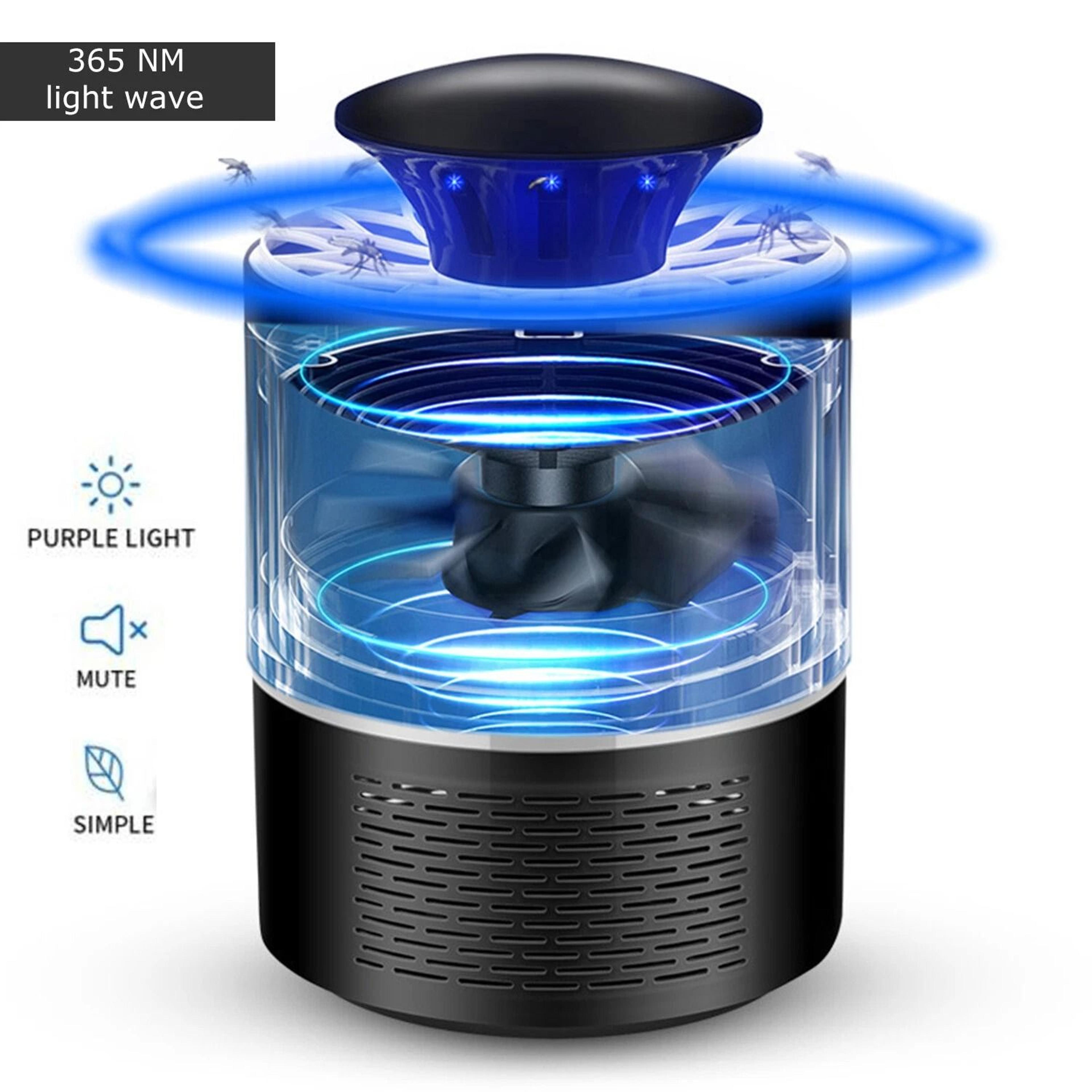 USB Mosquito Killer Lamp Indoor Outdoor UV Bug Zapper Silent Fly Trap Light 9