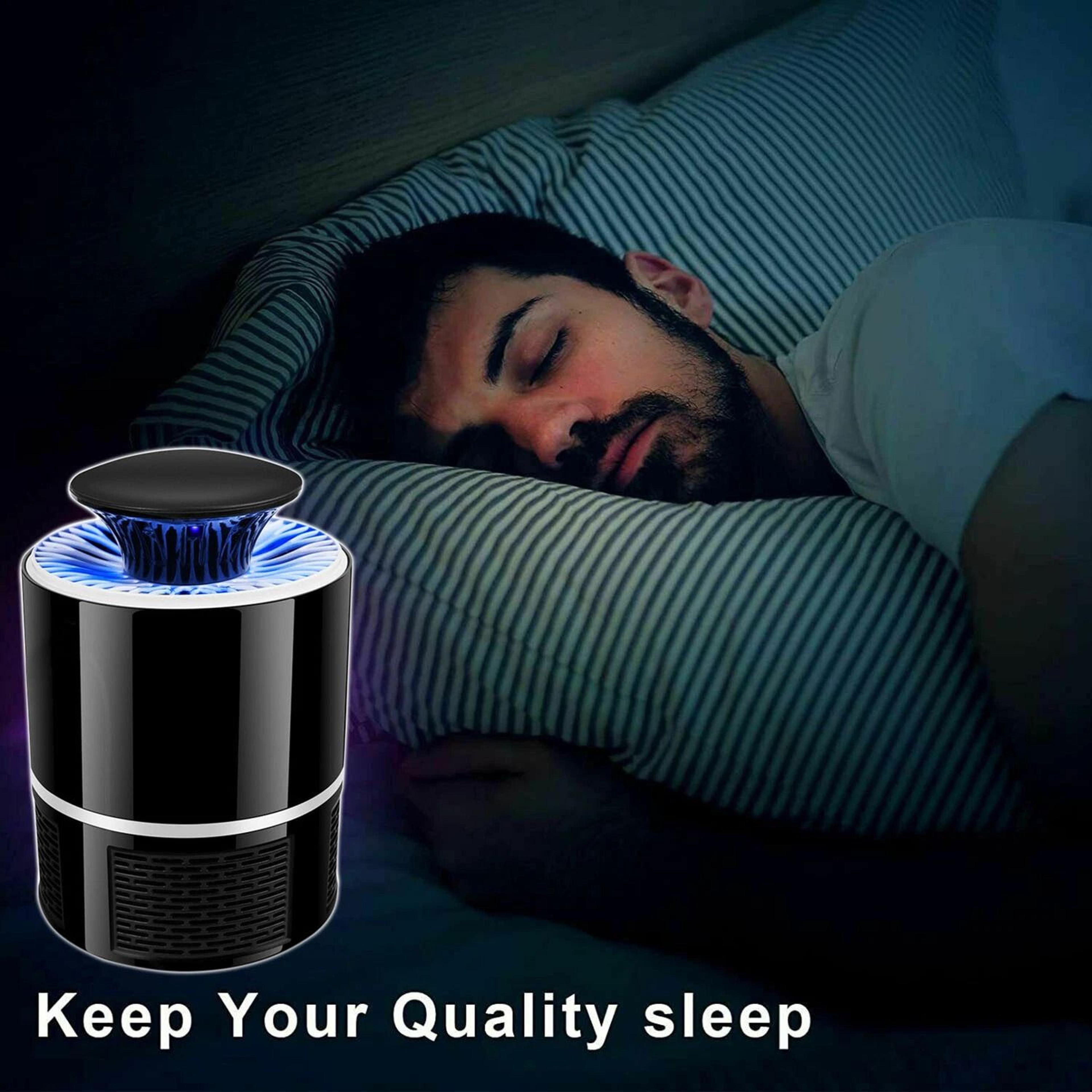 USB Mosquito Killer Lamp Indoor Outdoor UV Bug Zapper Silent Fly Trap Light 6