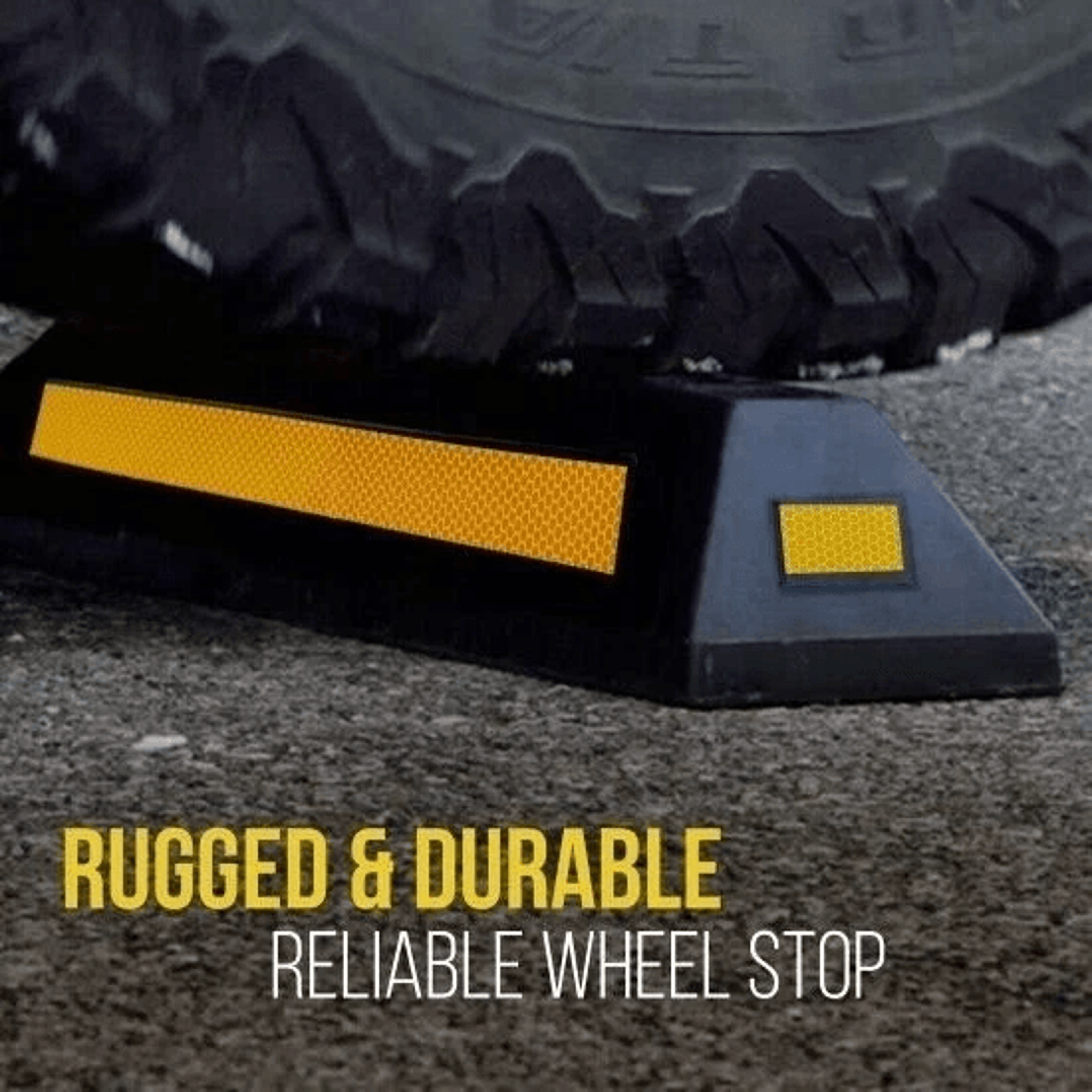 Pyle Heavy Duty Rubber Floor Tire Stopper Block For Cars And Trucks 4