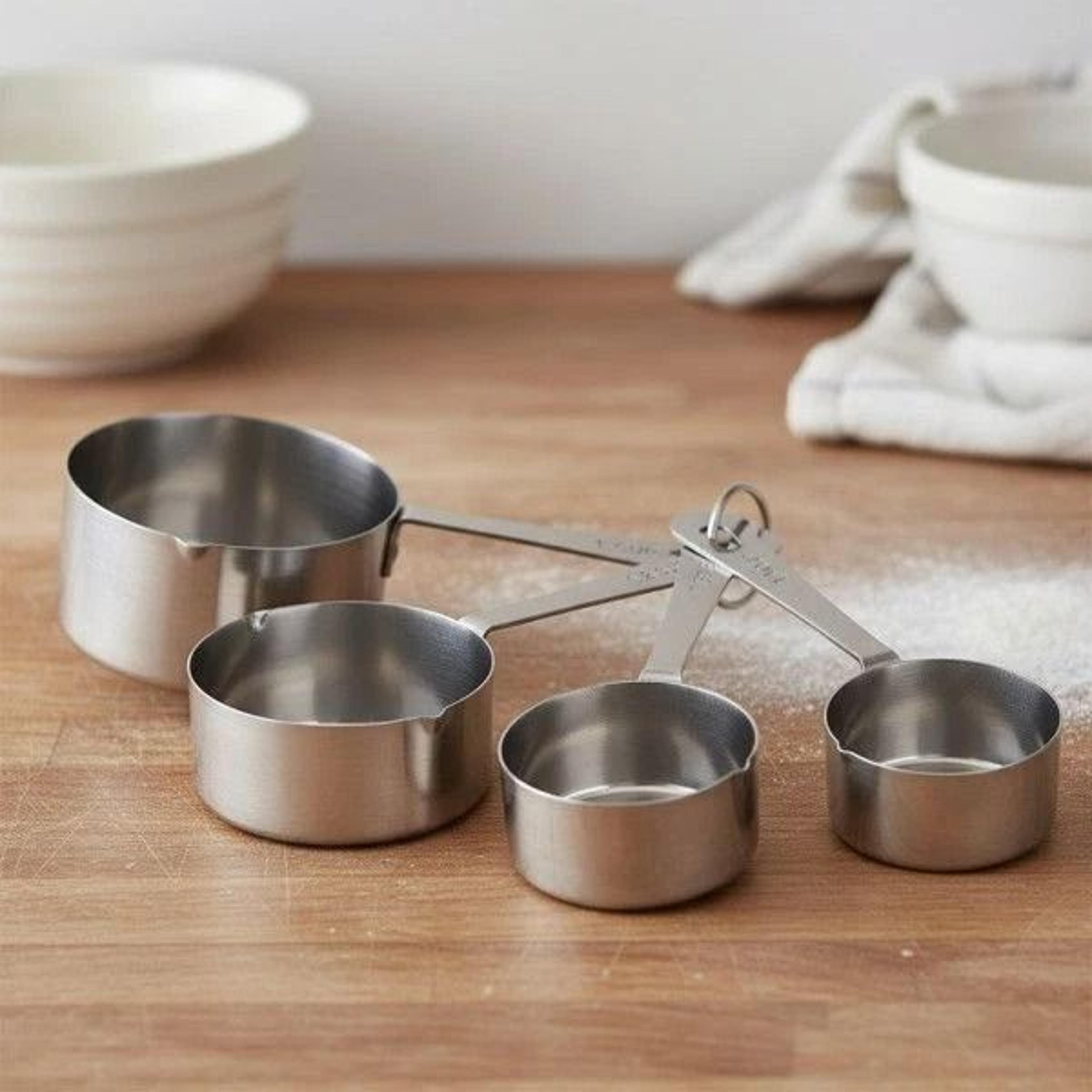 stainless steel measuring cups set of with dual spouts dishwasher safe