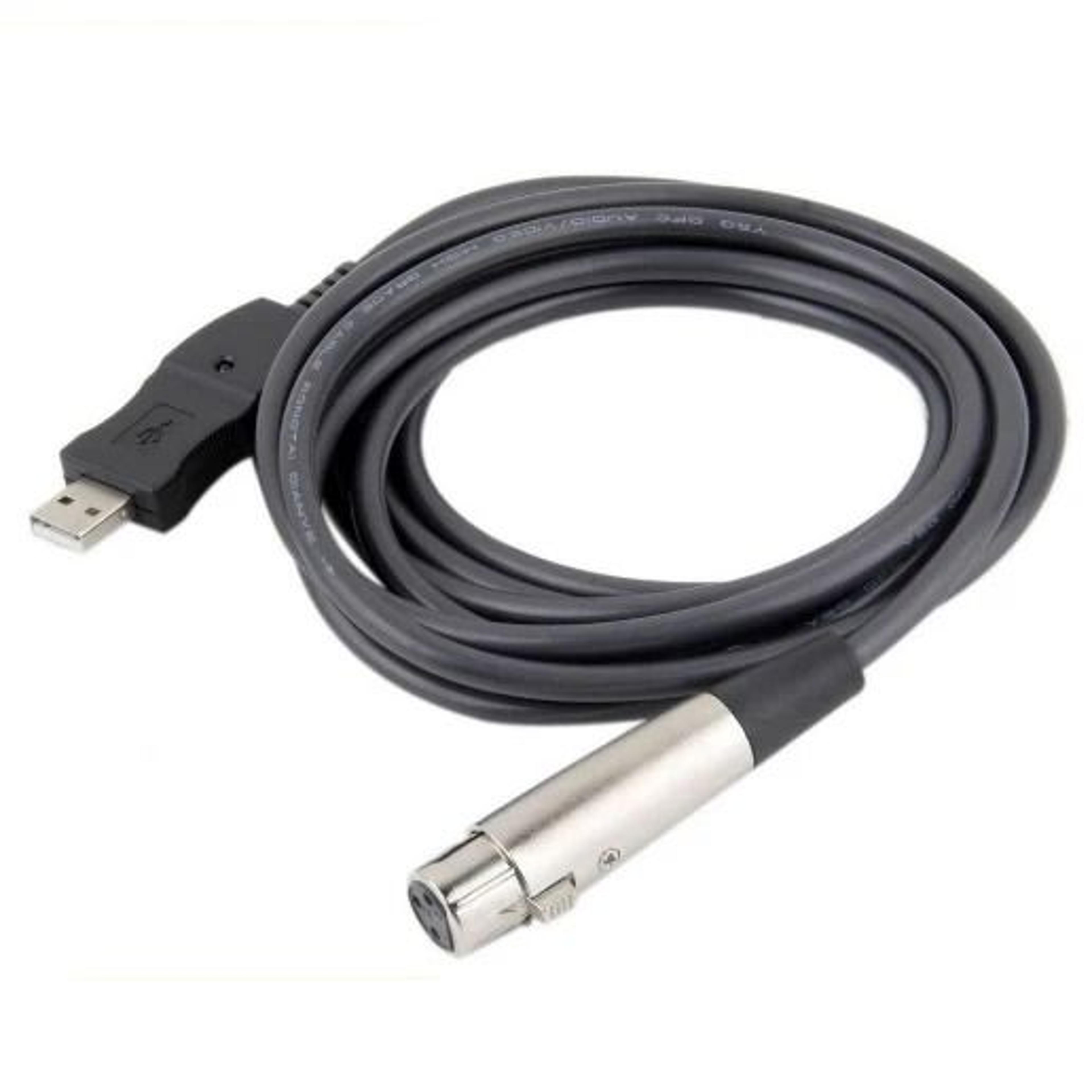 usb to xlr female microphone cable plug and play usb mic link adapter
