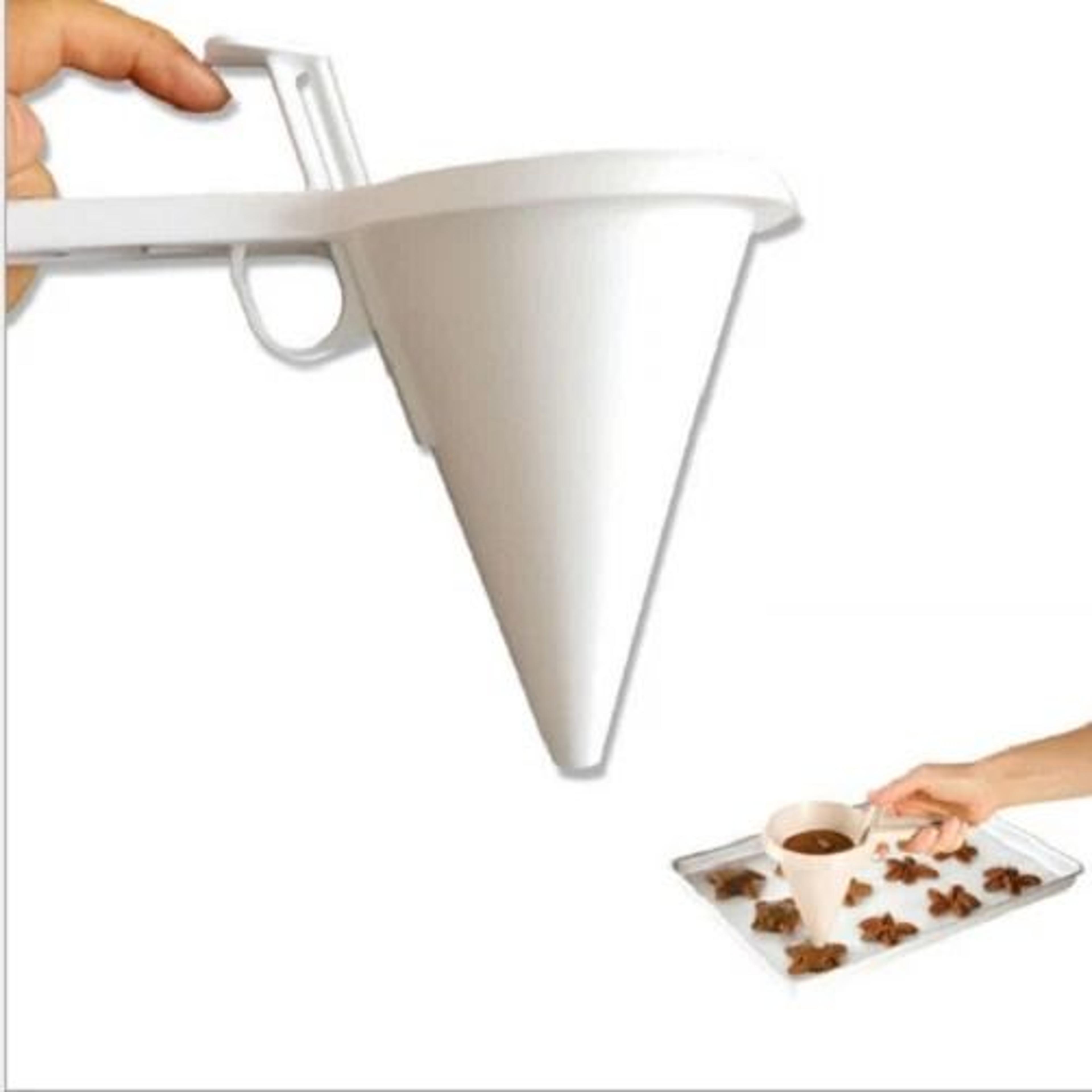 adjustable chocolate funnel batter dispenser for cake decorating and baking
