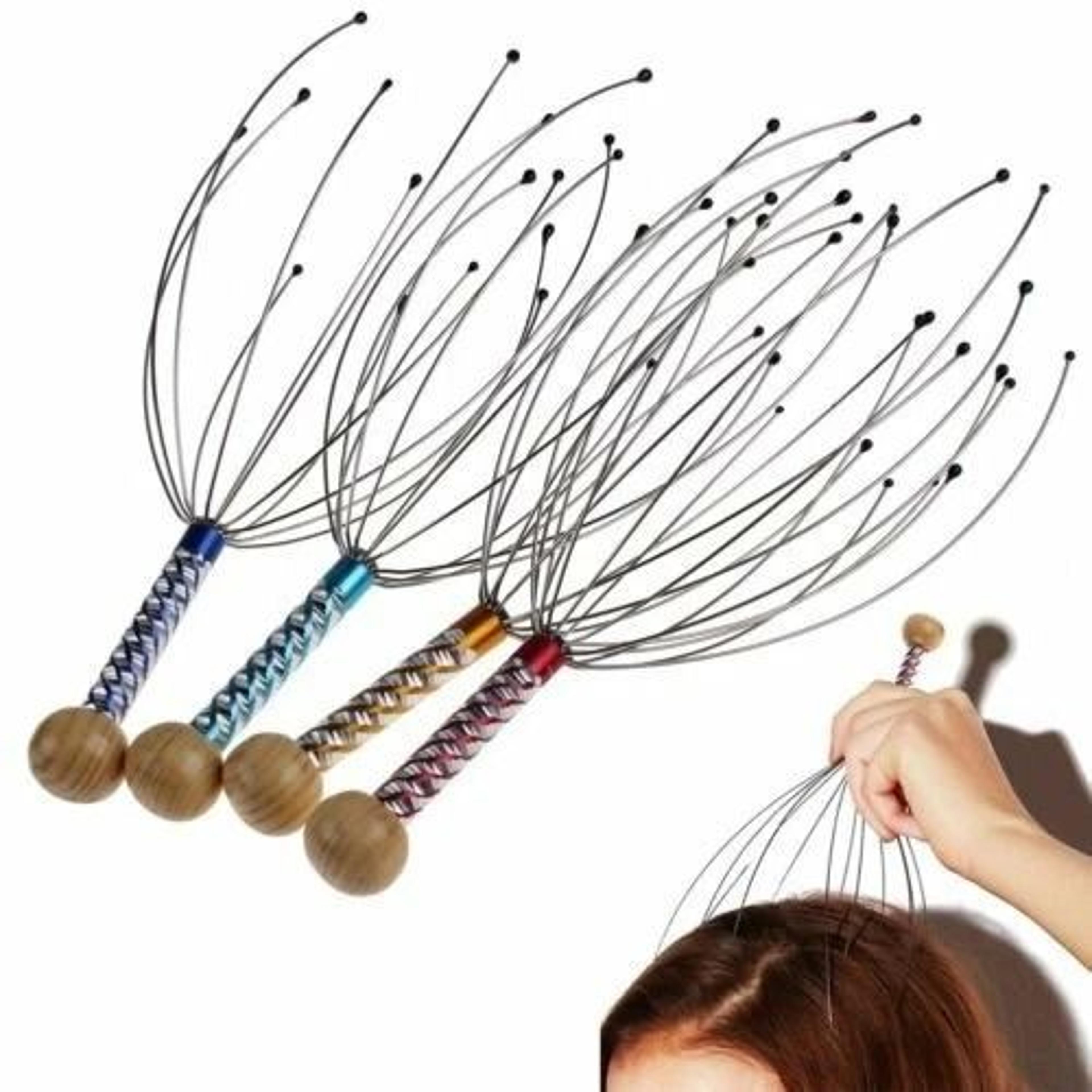 scalp massager head relaxation tool octopus head stress relief