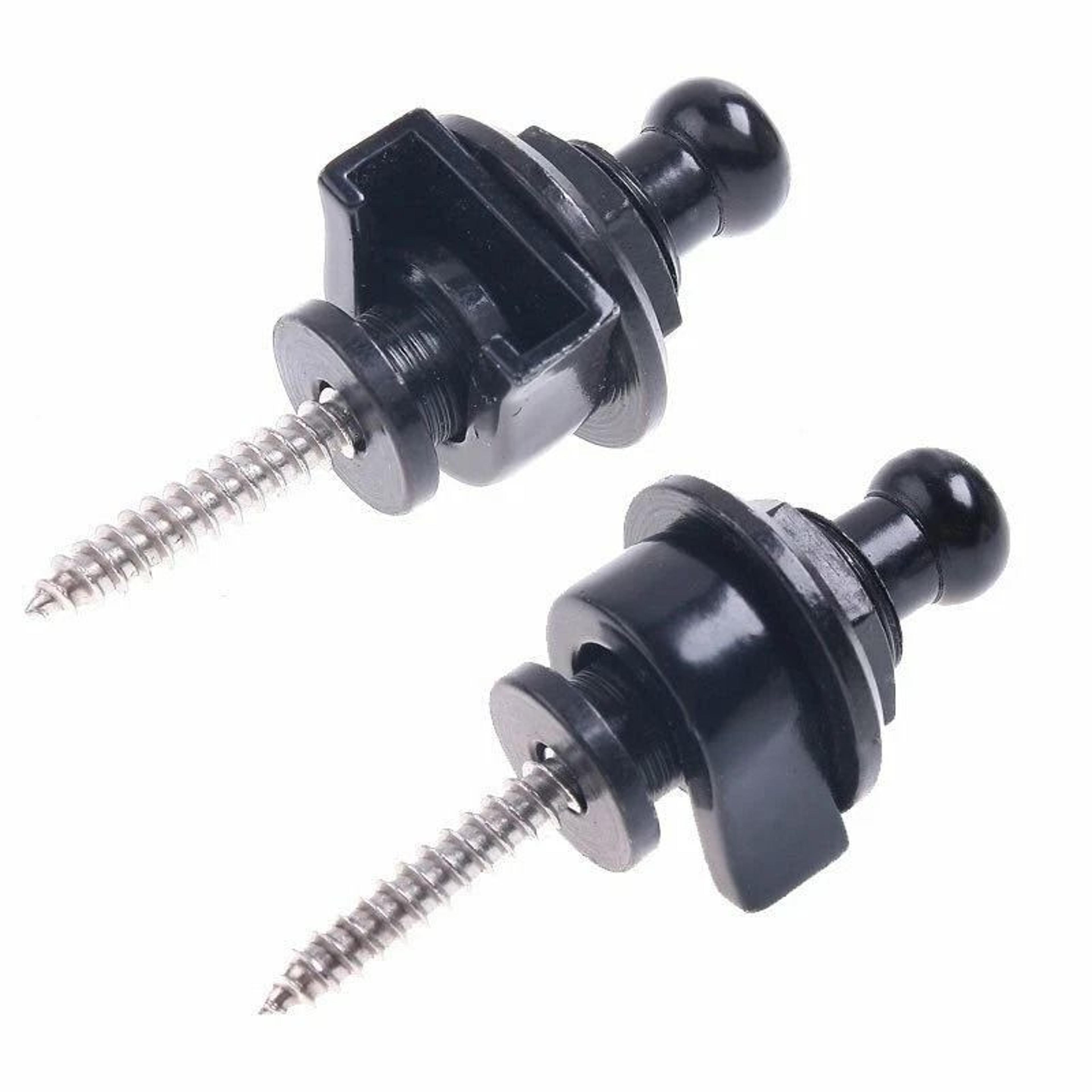 black guitar strap lock pins round head strap buttons for electric bass and acoustic guitars