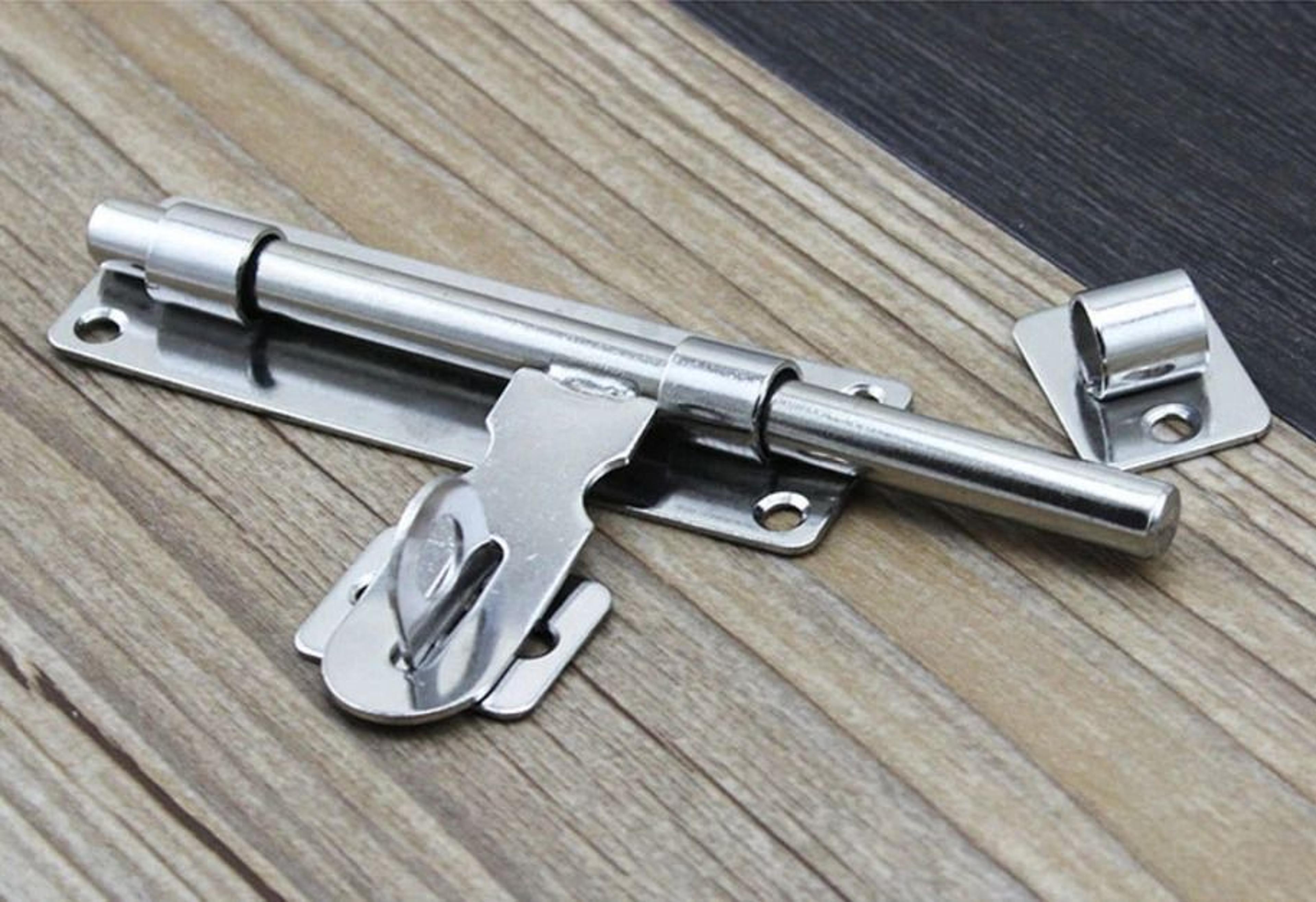 heavy duty stainless steel barrel bolt lock latch for doors, gates & cabinets