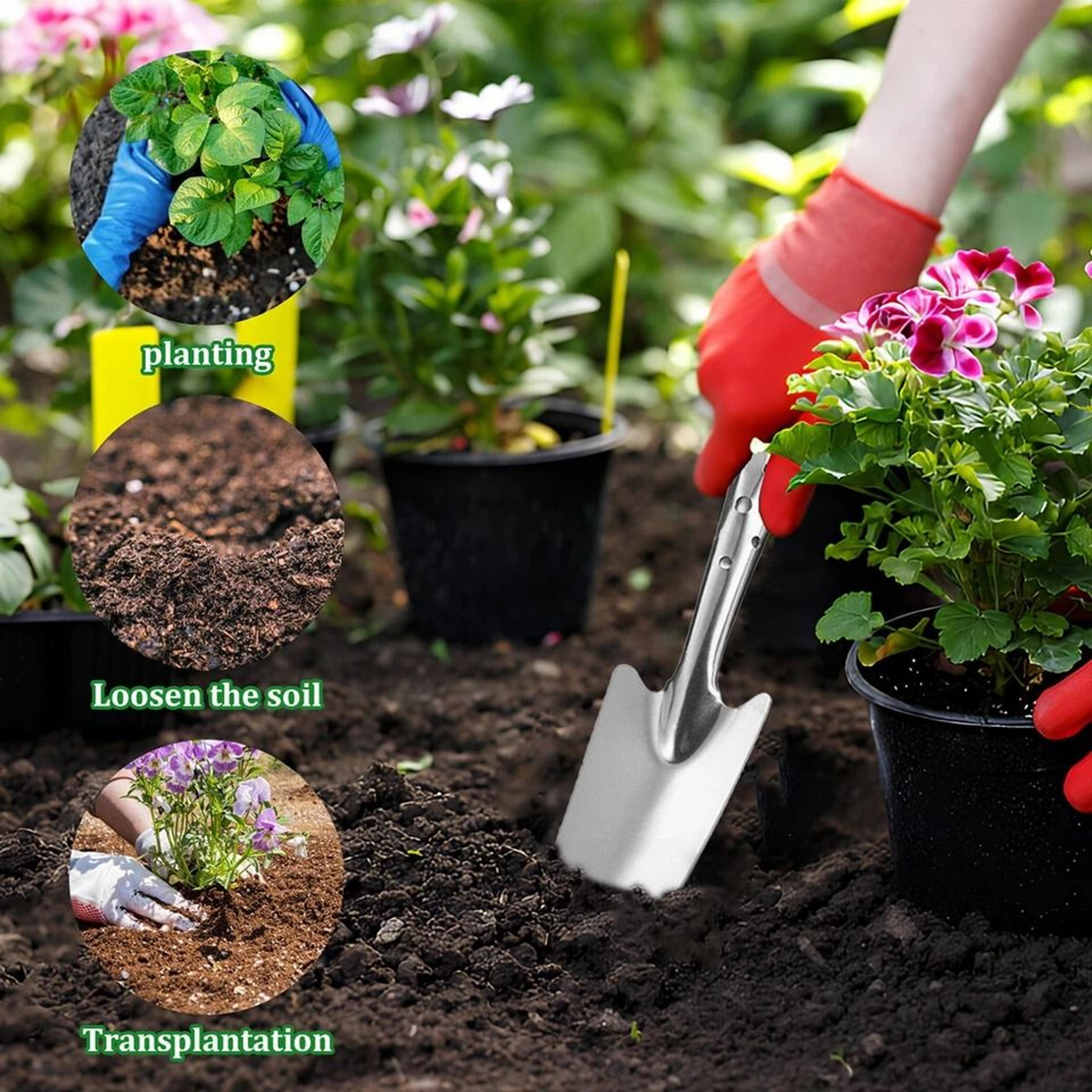 Soil Sifter Set For Gardening Durable Compost Sifter With Handle  Glove 6