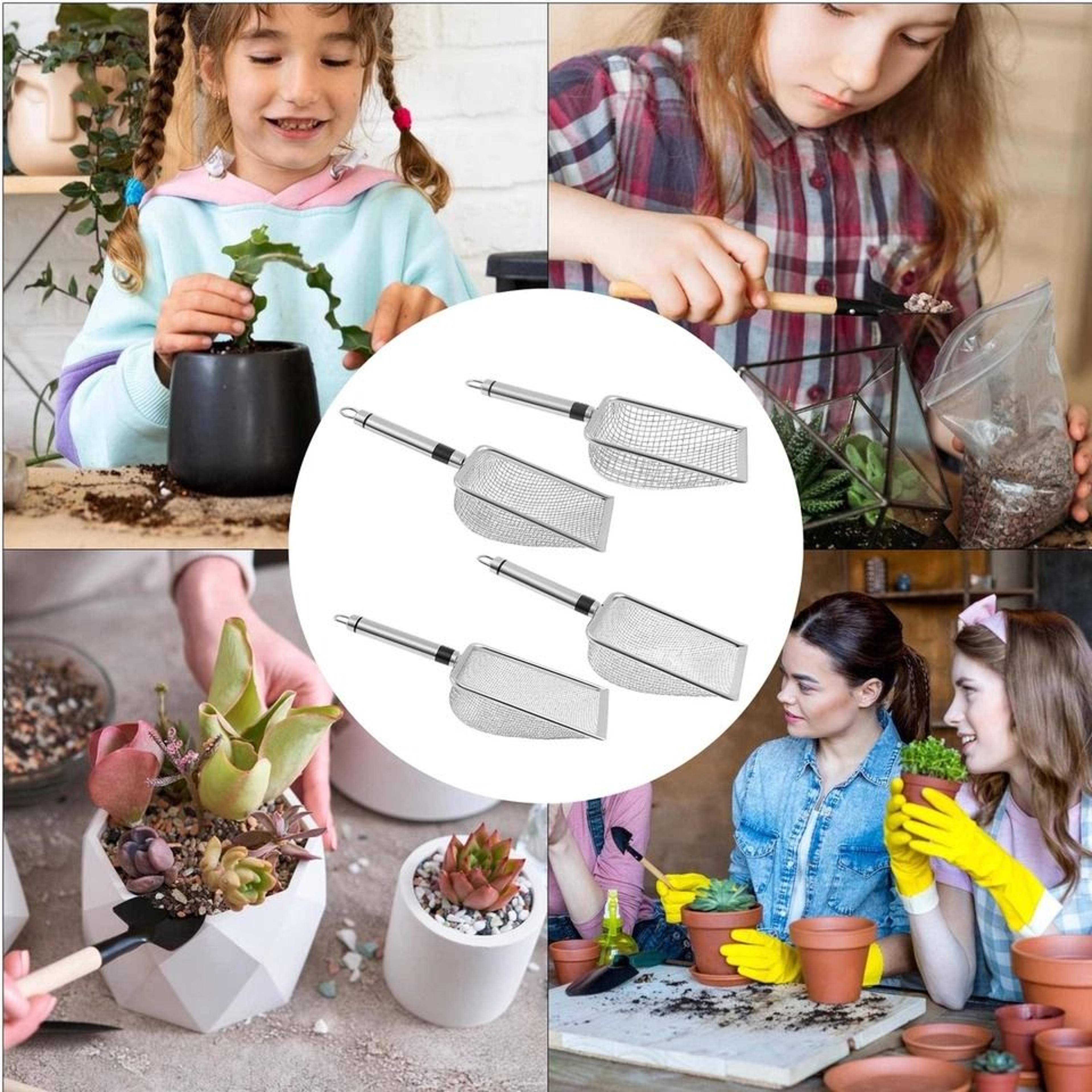 Soil Sifter Set For Gardening Durable Compost Sifter With Handle  Glove 7