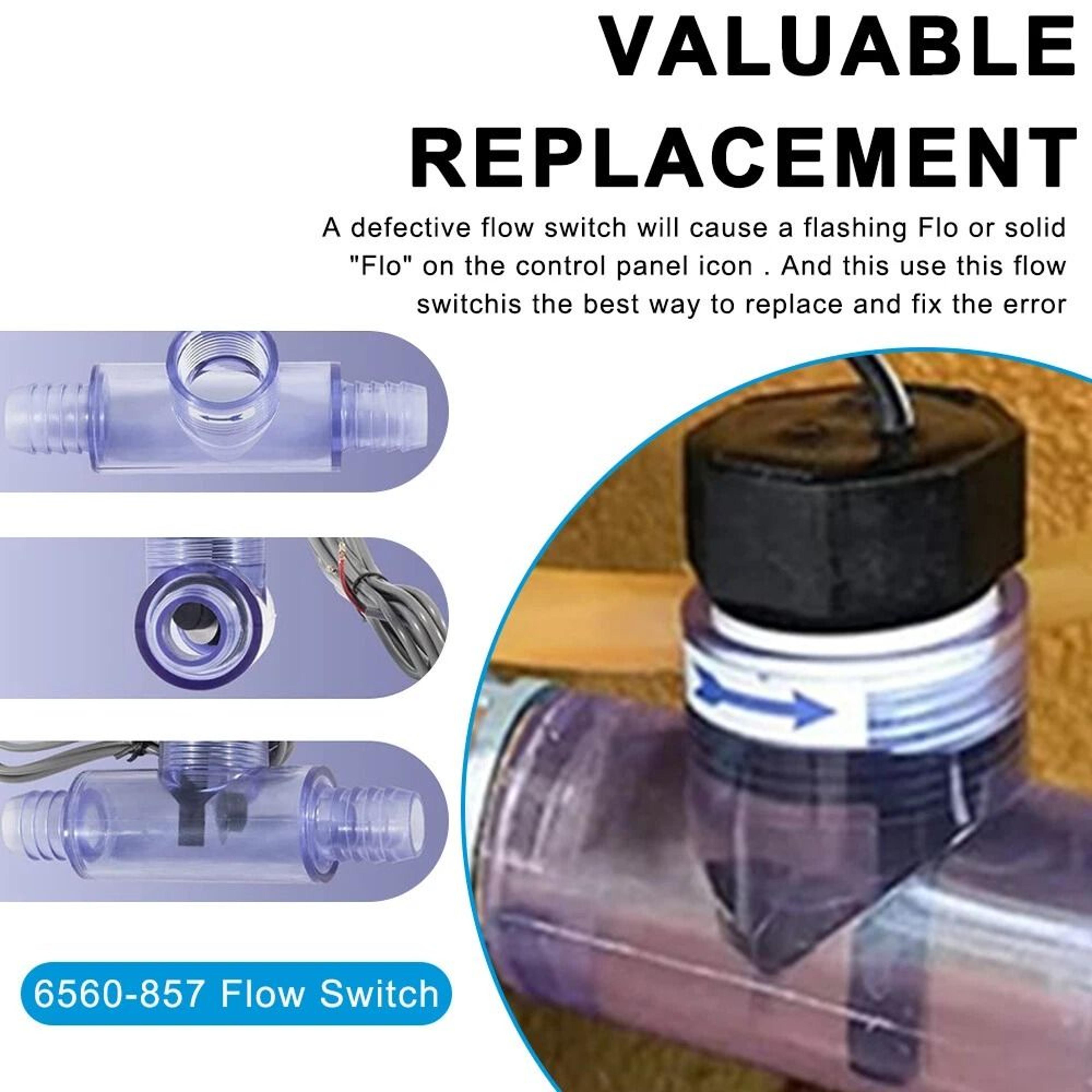 Spa Flow Switch With Transparent Tee Fitting For Heater Repair 5