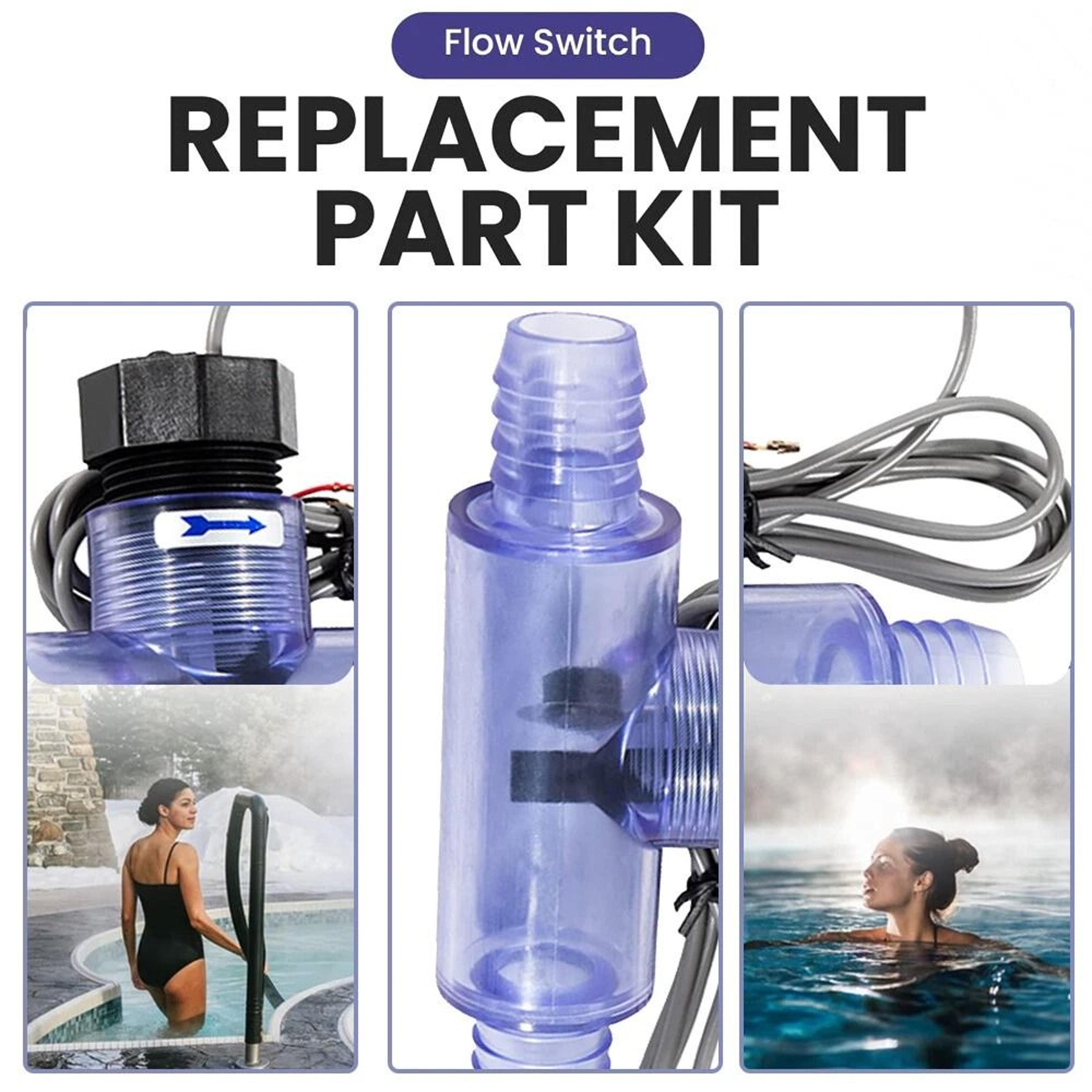 Spa Flow Switch With Transparent Tee Fitting For Heater Repair 9