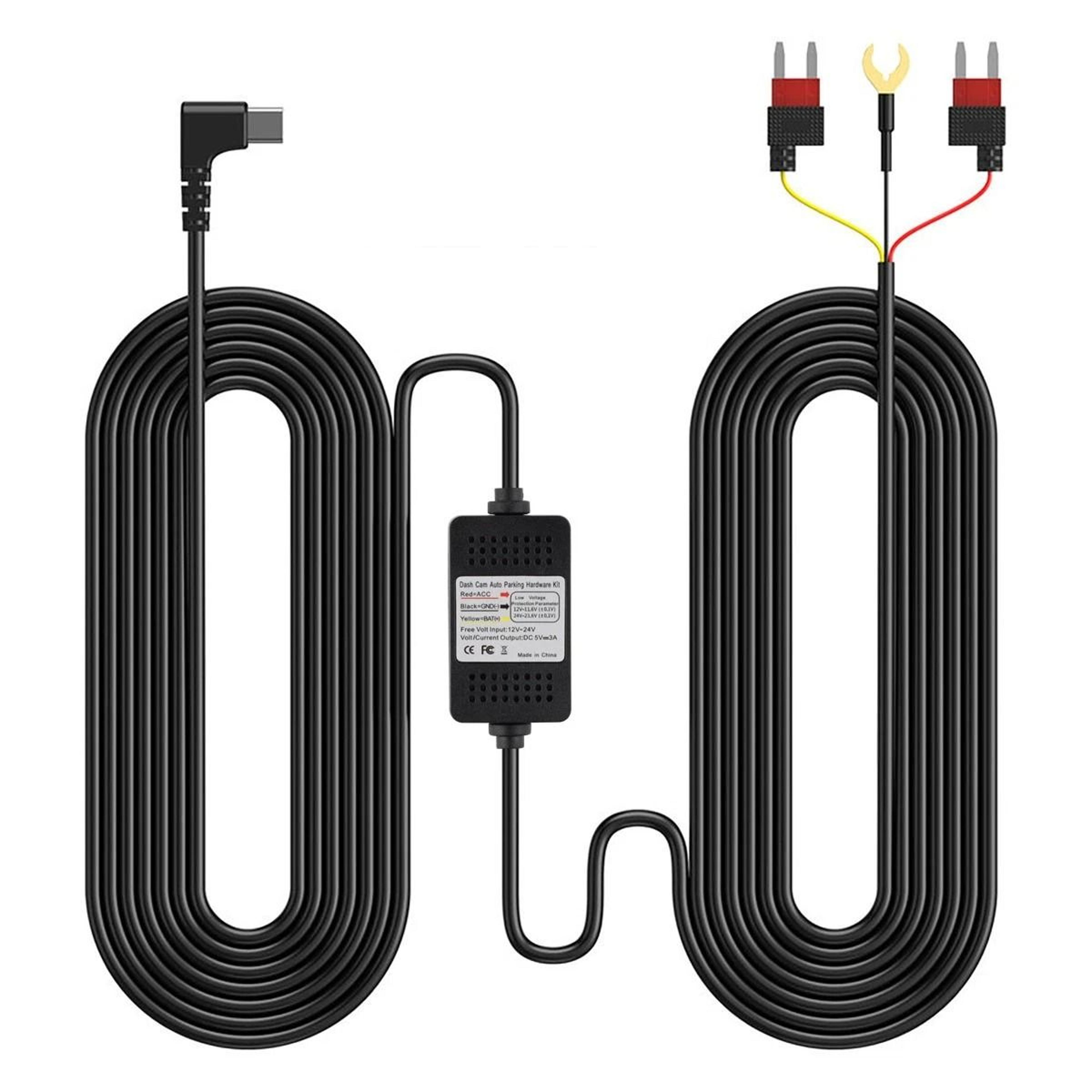usb c dash cam hardwire kit fuse cable for clean hidden power