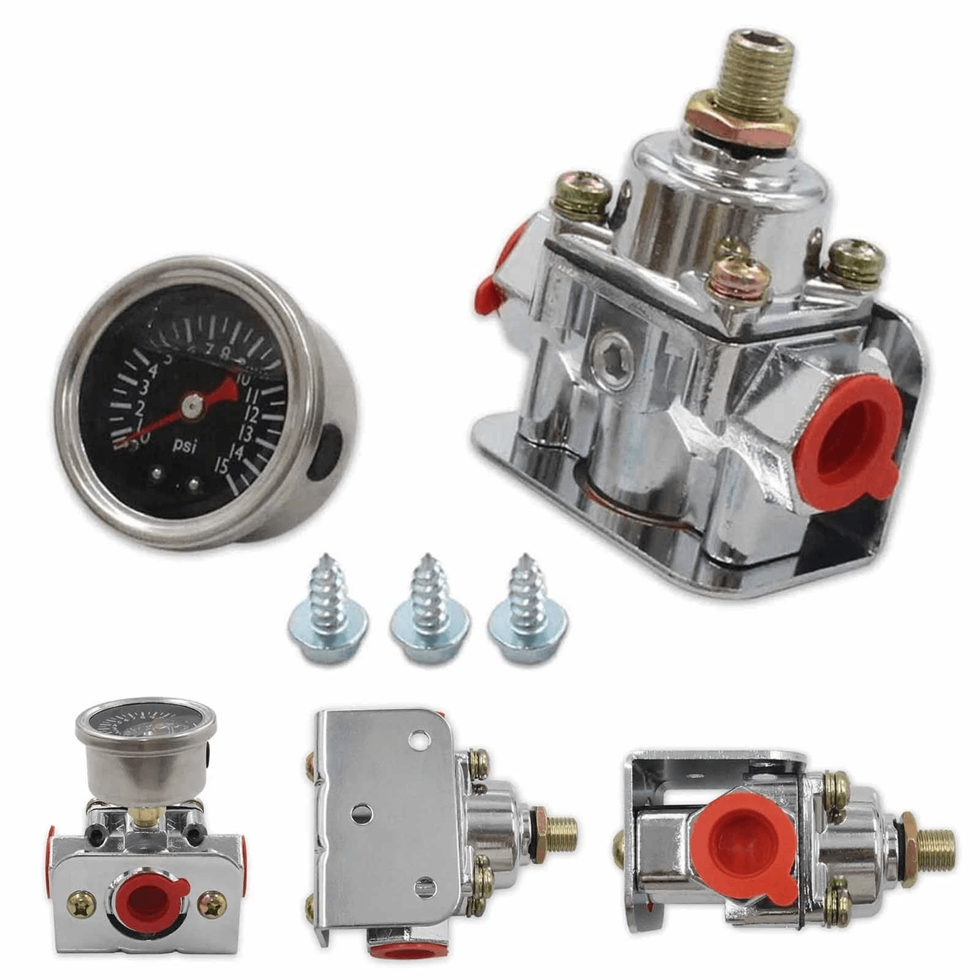 Quick Fuel Fuel Pressure Regulator With Gauge For Carburetor Performance Control 1