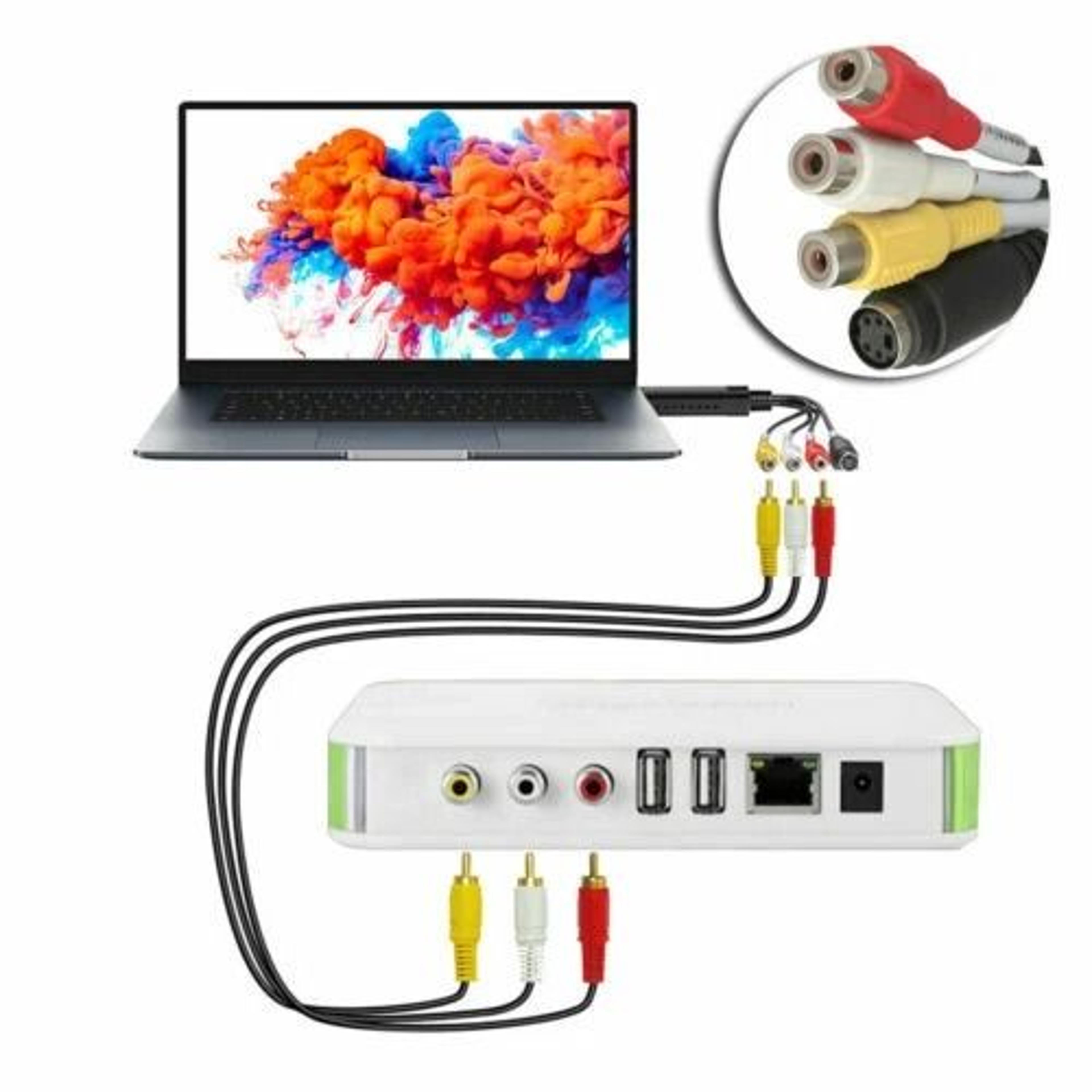 digital capture card usb video converter for vhs to dvd, vcr, pc