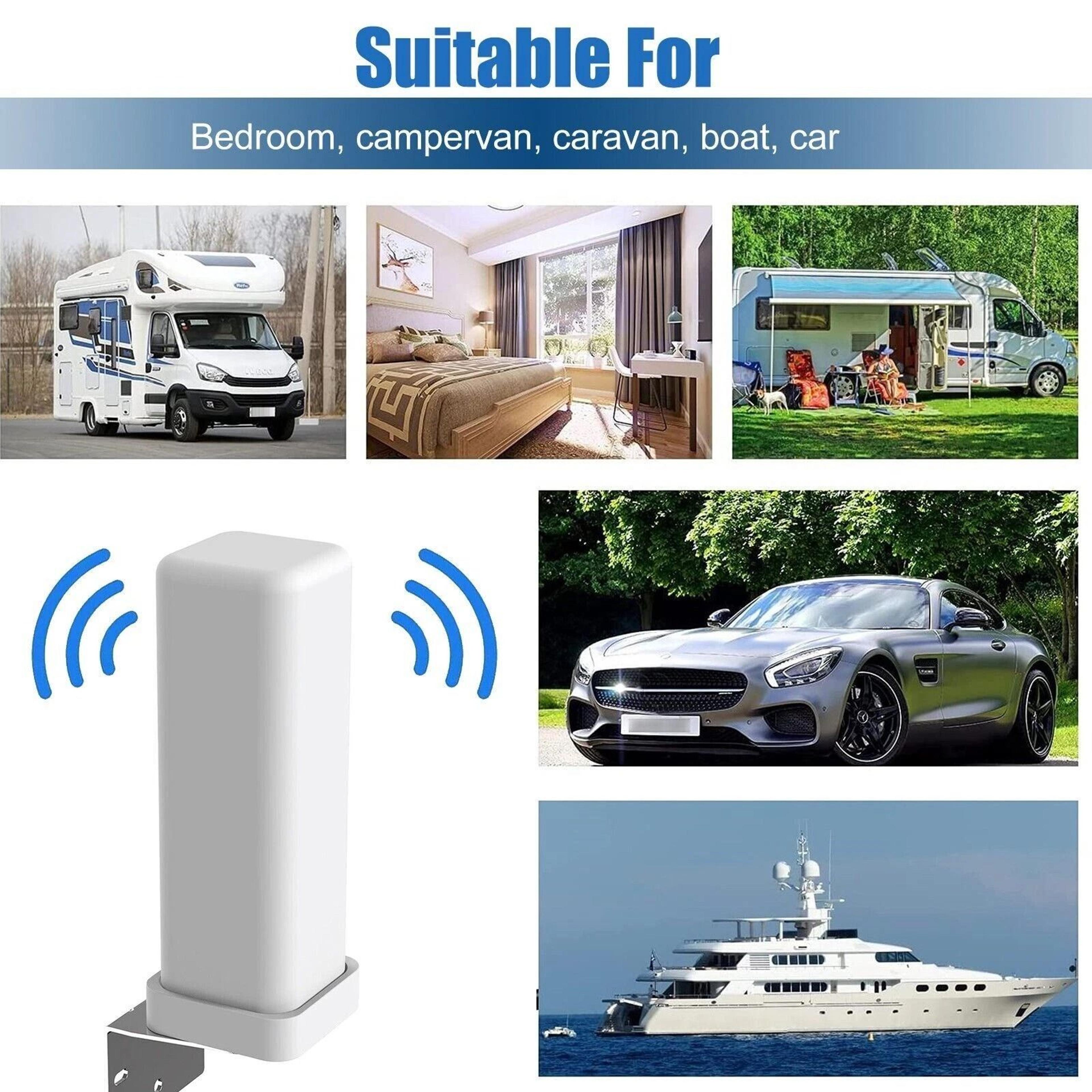 Amplified Outdoor TV Antenna Long Range Digital HDTV UHF VHF FM 3