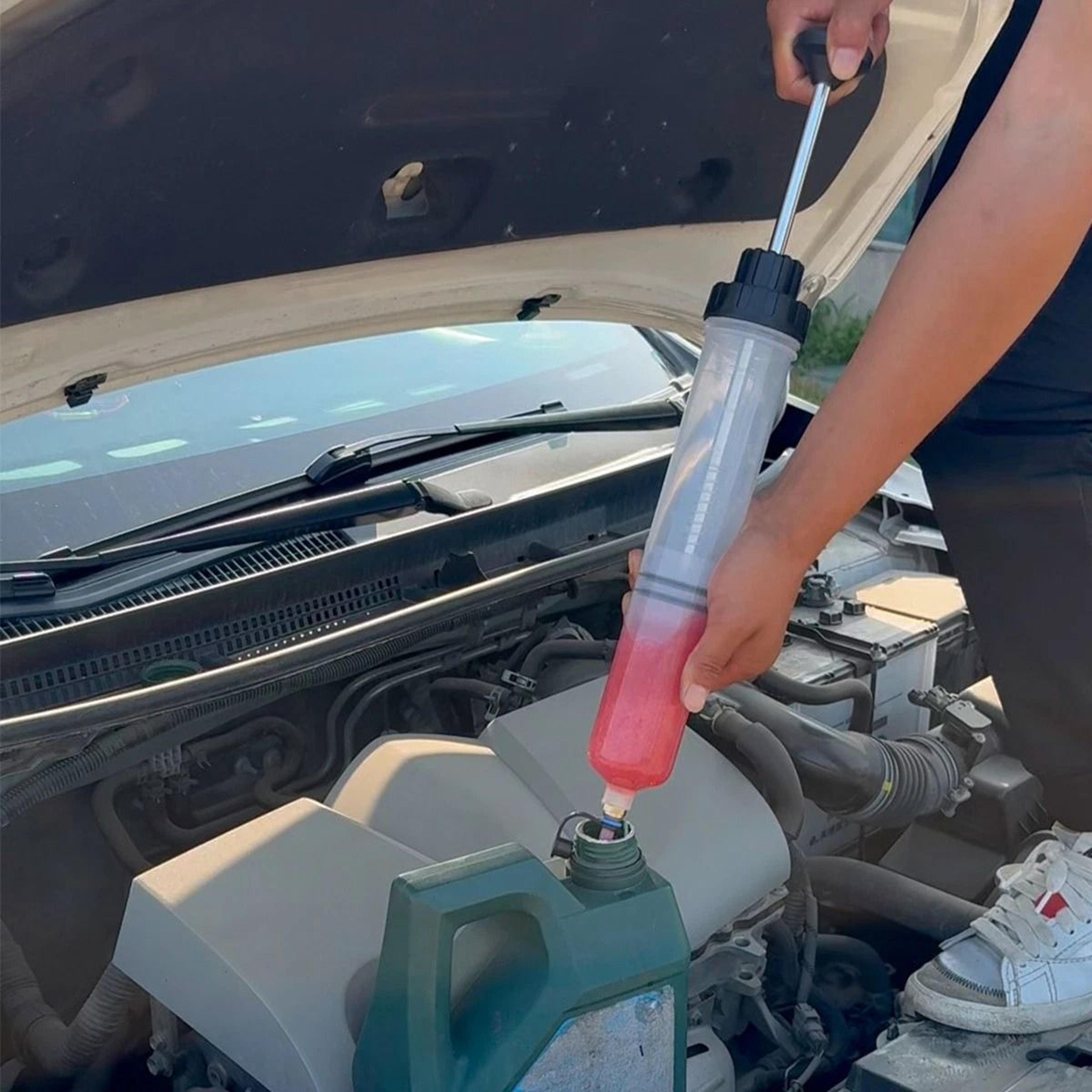 premium manual automotive fluid extractor & oil transfer pump vacuum pump oil changer syringe tool