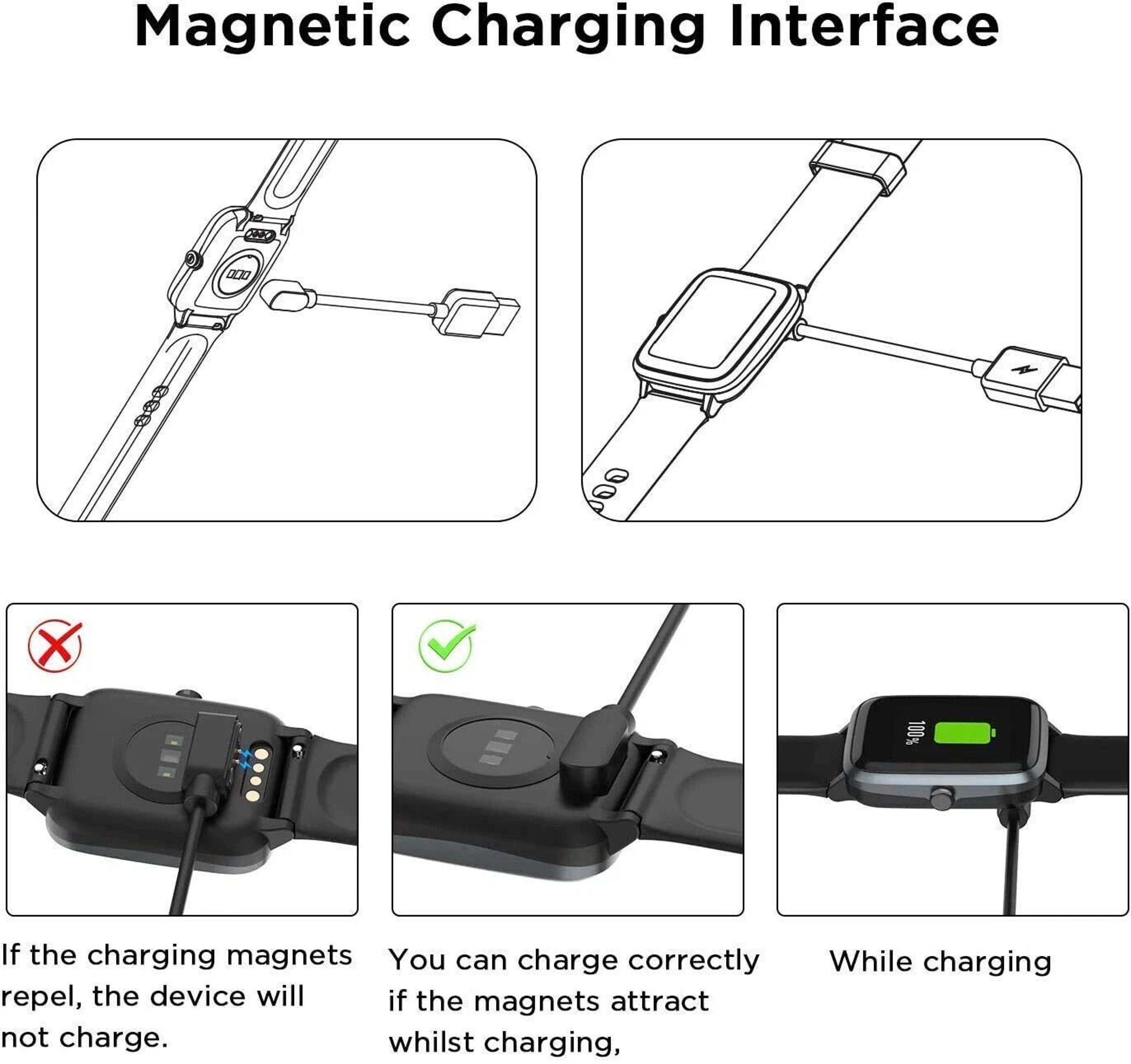 Magnetic Smart Watch Charger USB Replacement Cable 5