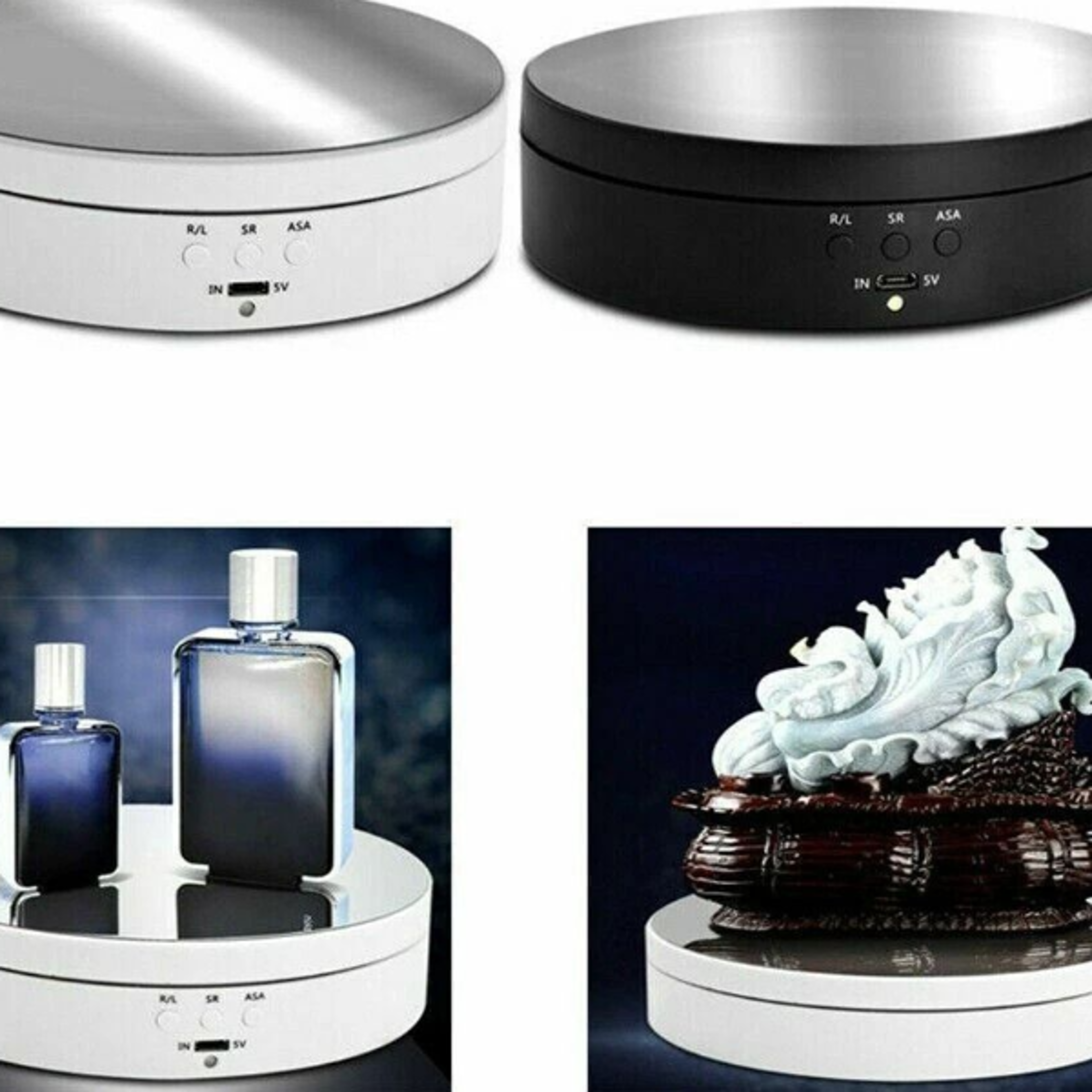 electric motorized rotating display stand for jewelry photography