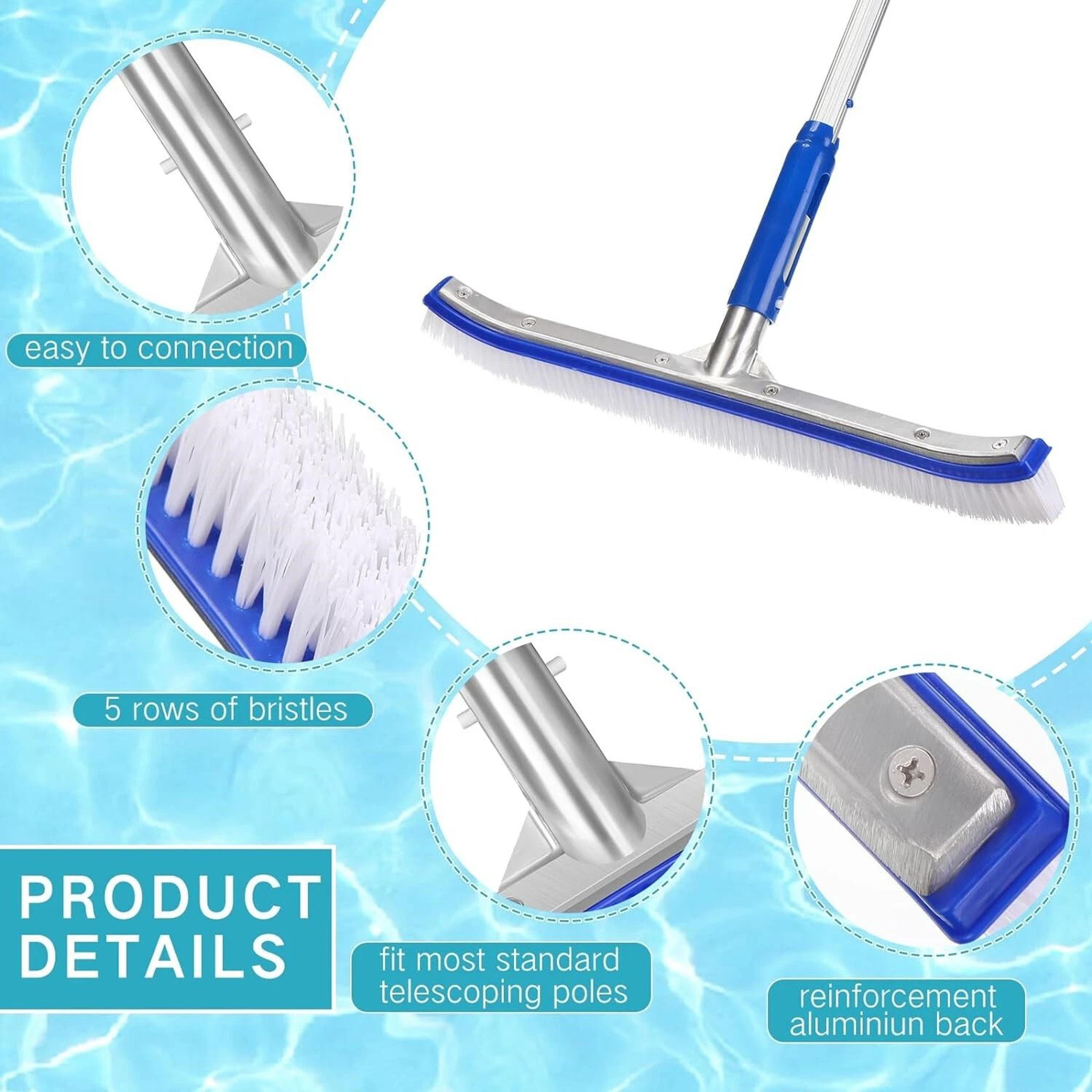 Heavy Duty Swimming Pool Brush Head For Walls Floors And Tile 3