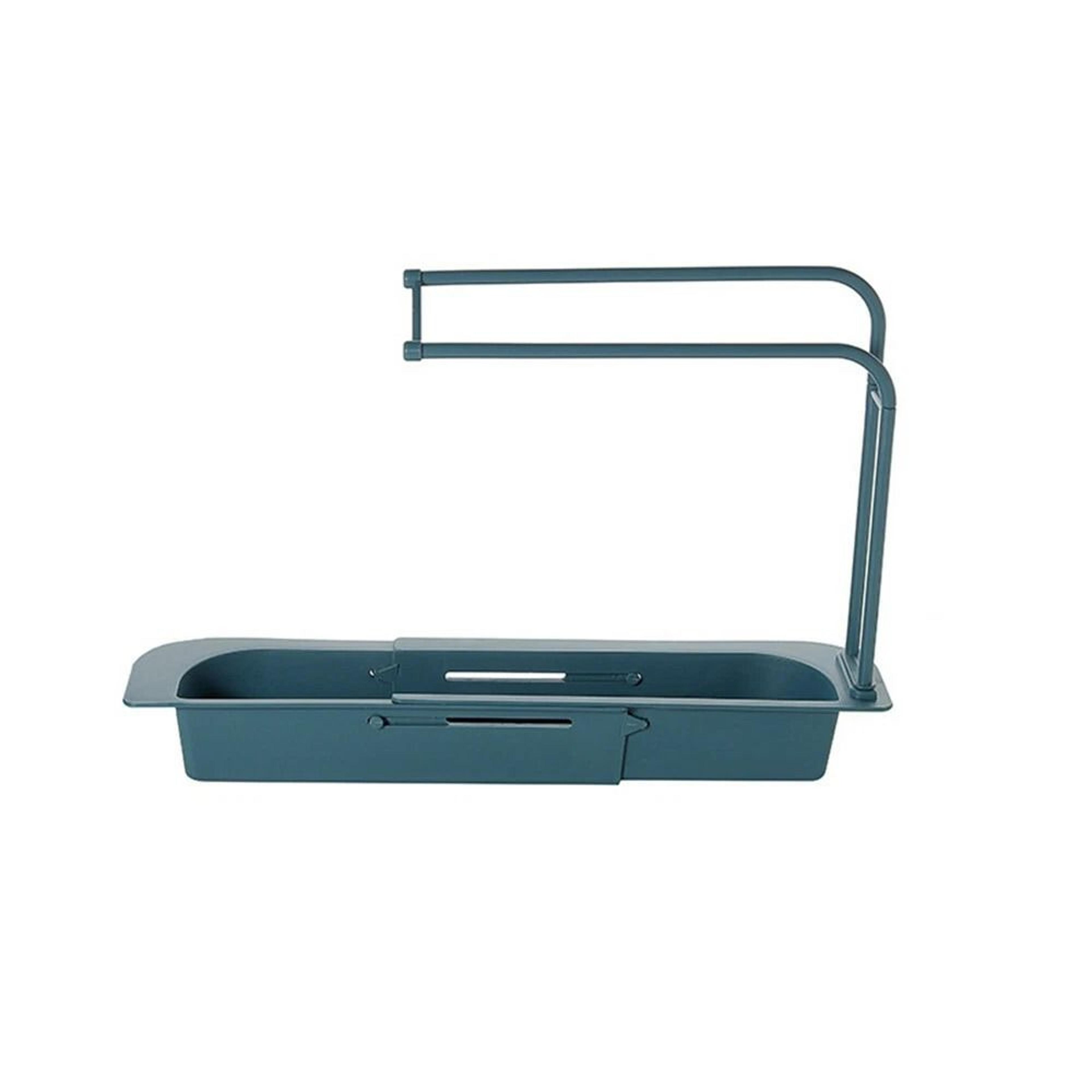 Expandable Sink Rack Kitchen Organizer With Sponge Holder And Drain Basket 6
