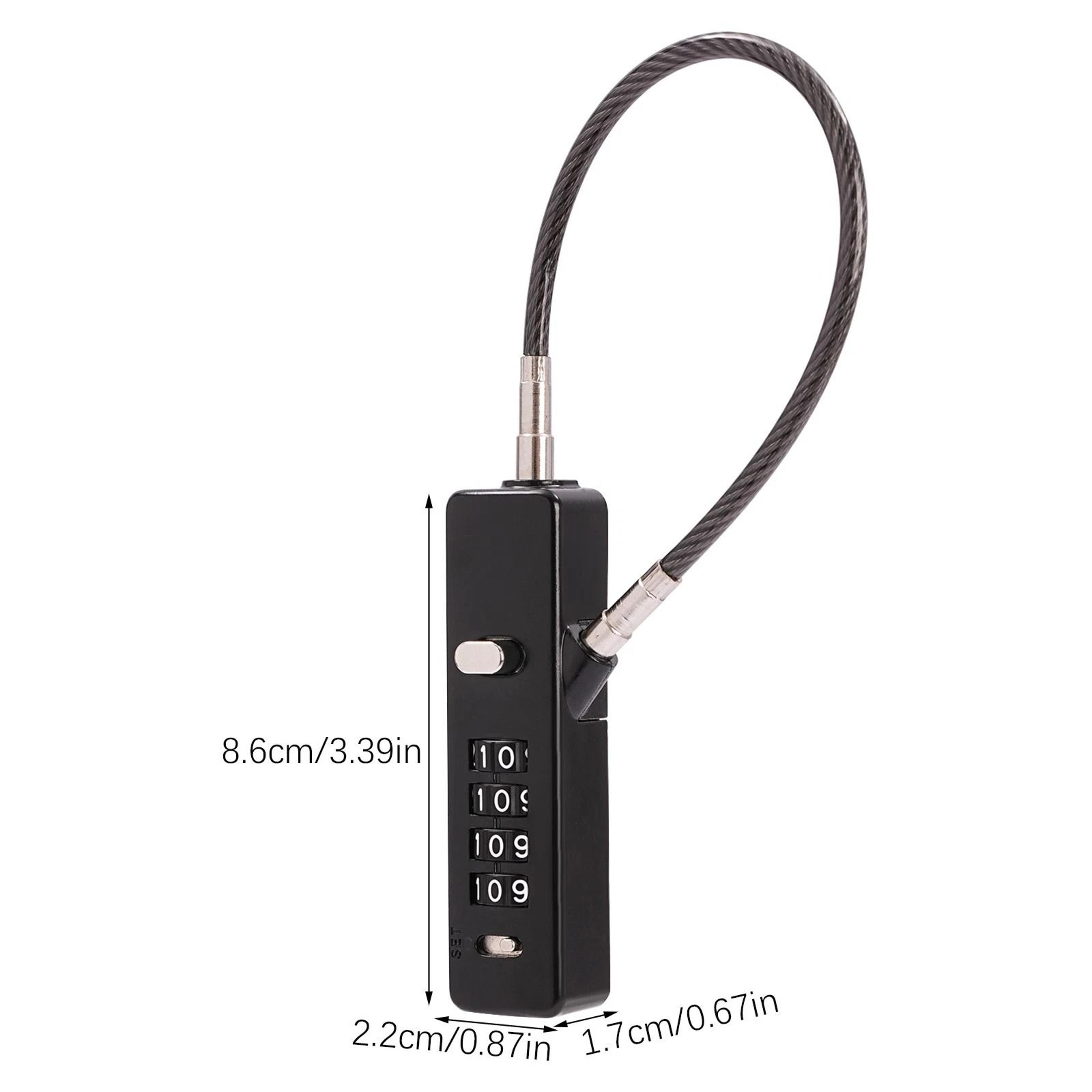 Digit Combination Cable Lock For Bike Luggage Fences And Garage Gates Secure And Durable 12