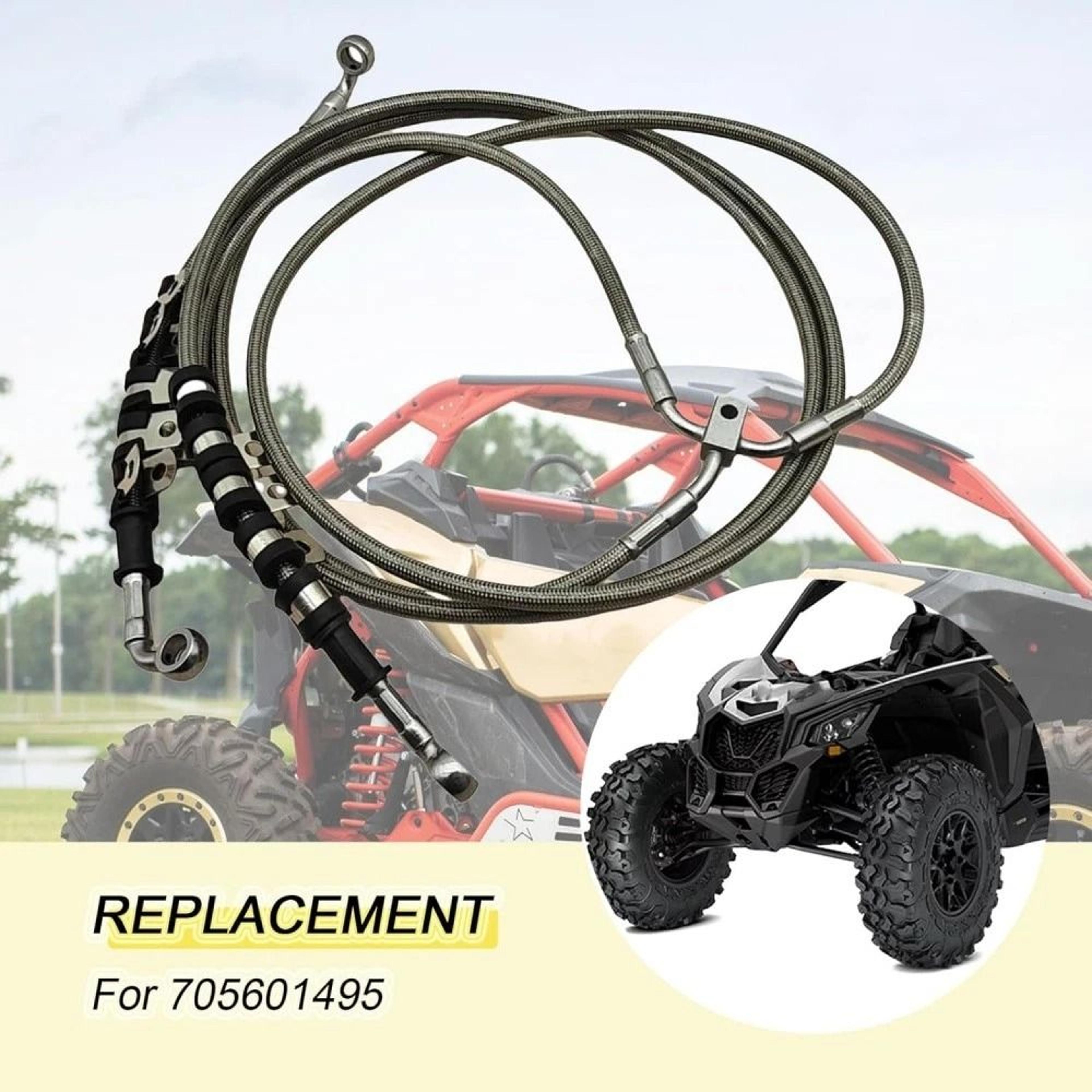 Braided Brake Hose Line Kit For Can Am Maverick 9
