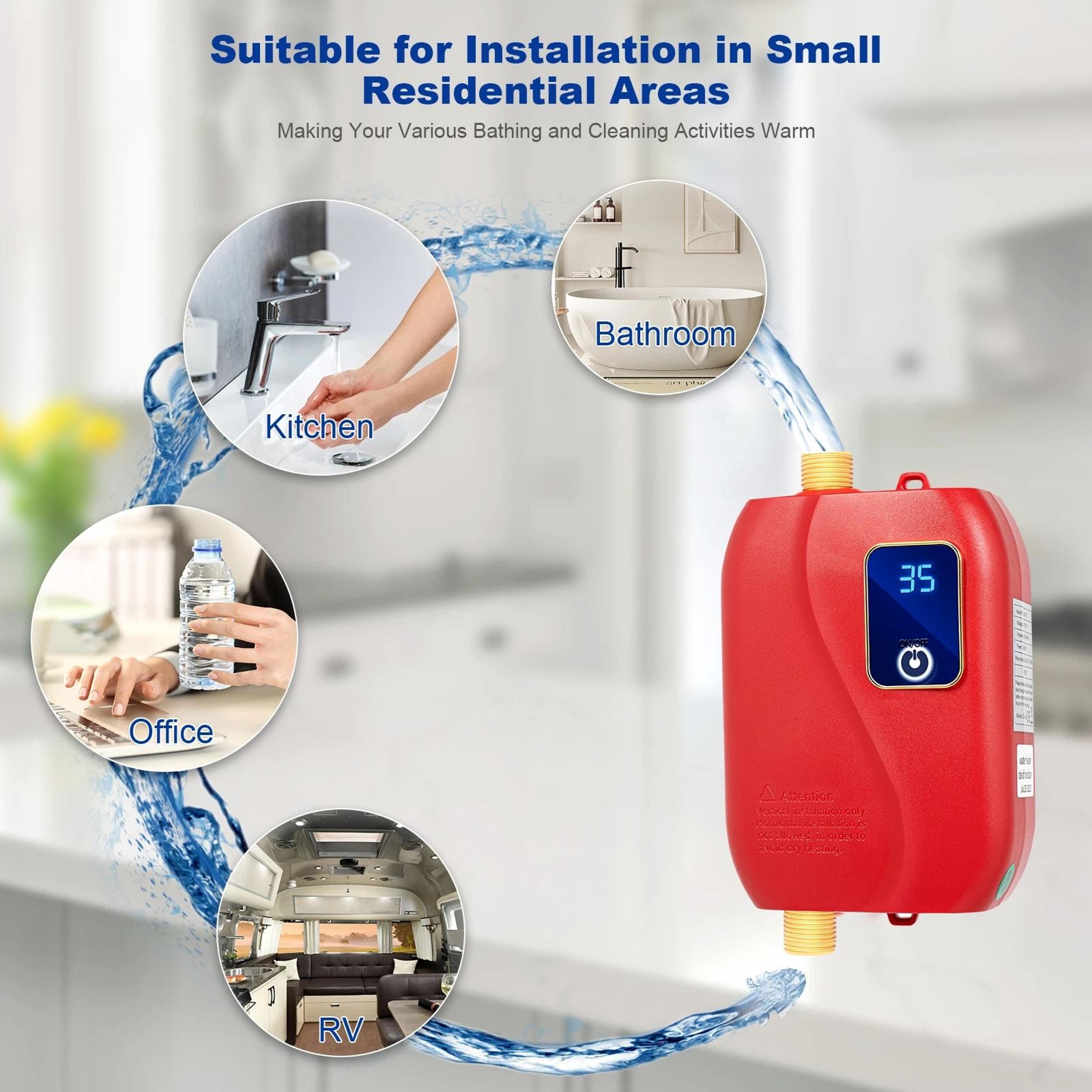 Premium Compact Mini Electric Tankless Water Heater Instant Hot Water Solution For Kitchen  Under S 4