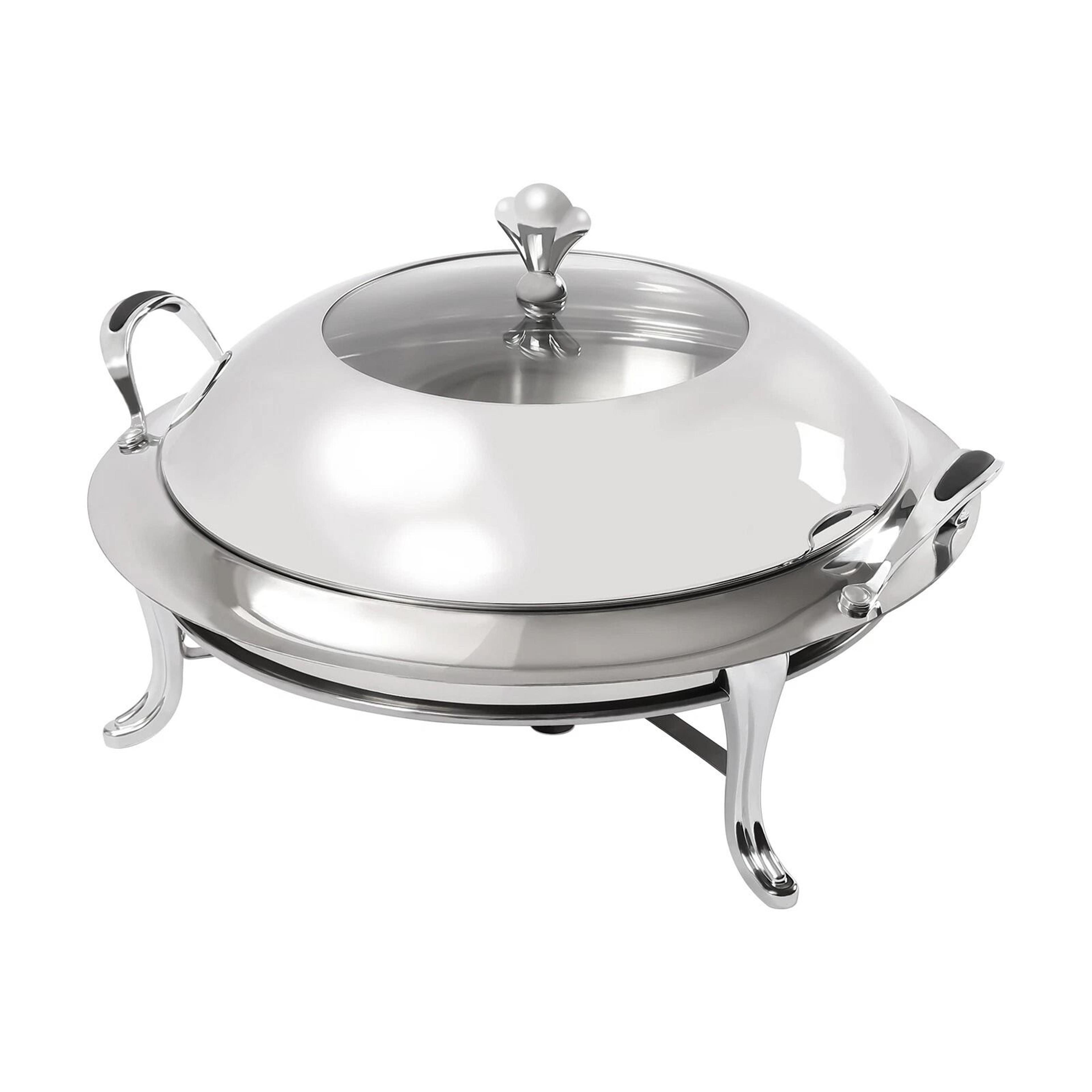 Premium Round Stainless Steel Buffet Chafing Dish Food Warmer  Server Set 10