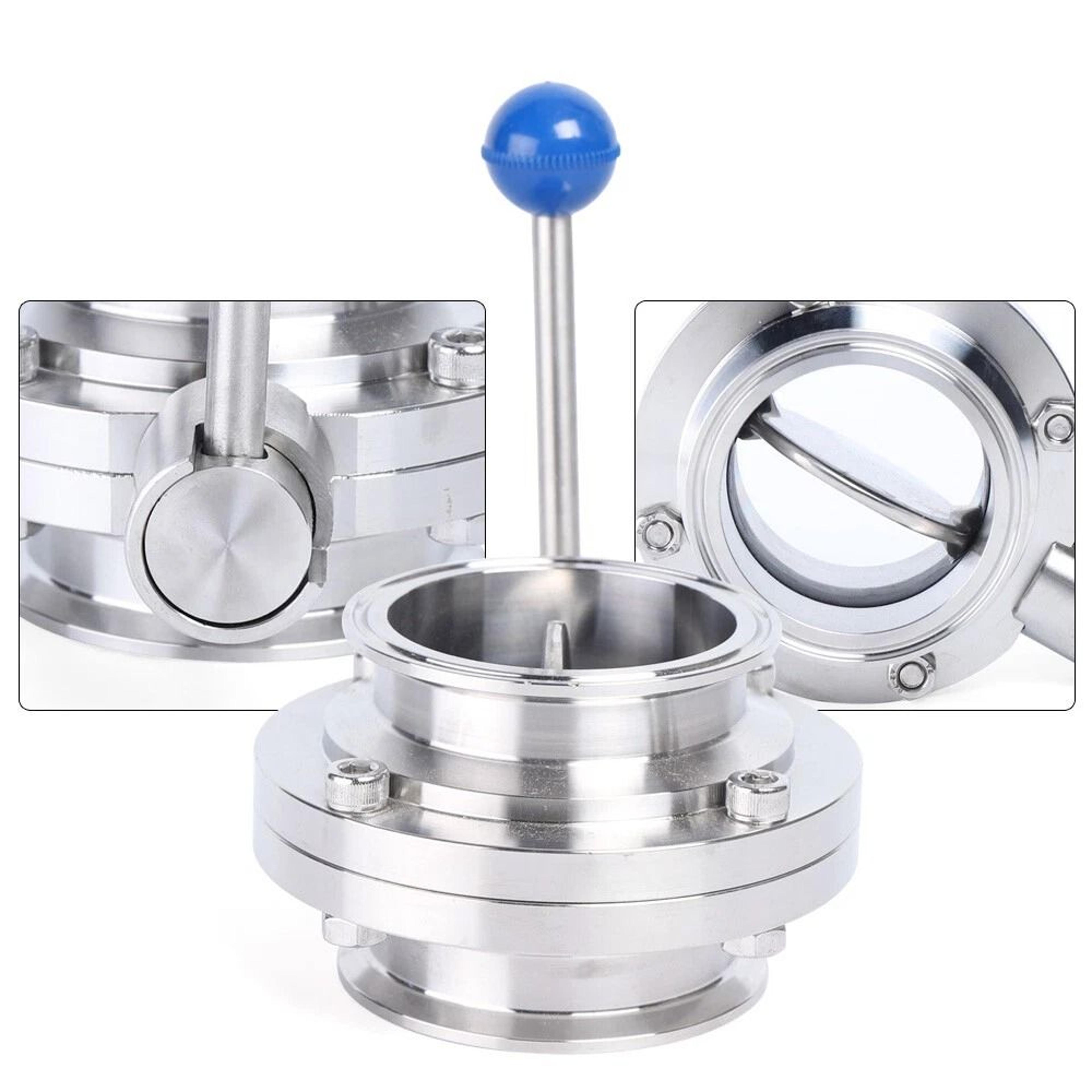 Premium Sanitary Butterfly Valve Stainless Steel Tri Clamp Valve For Food  Beverage 2