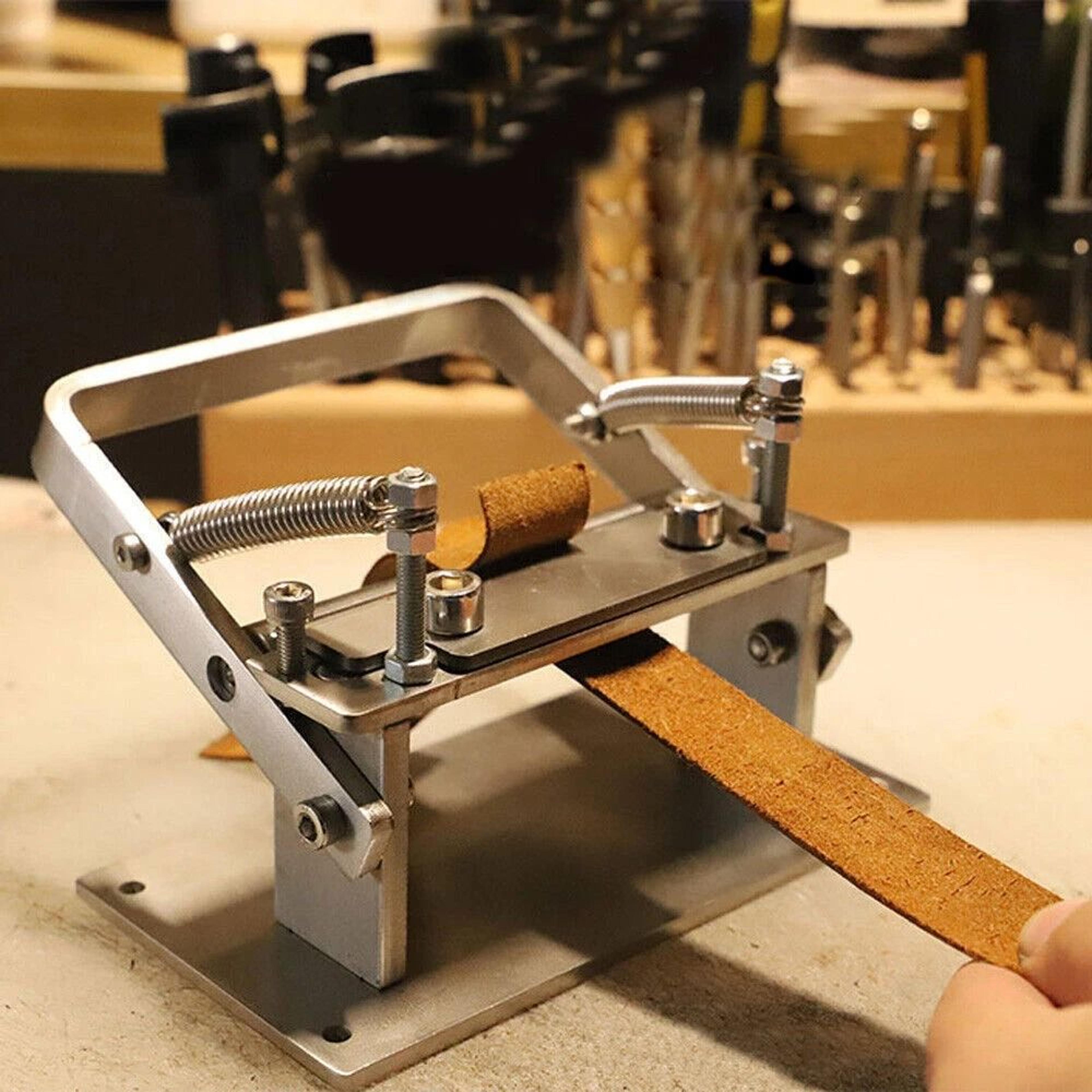premium stainless steel leather splitter machine & skiving tools